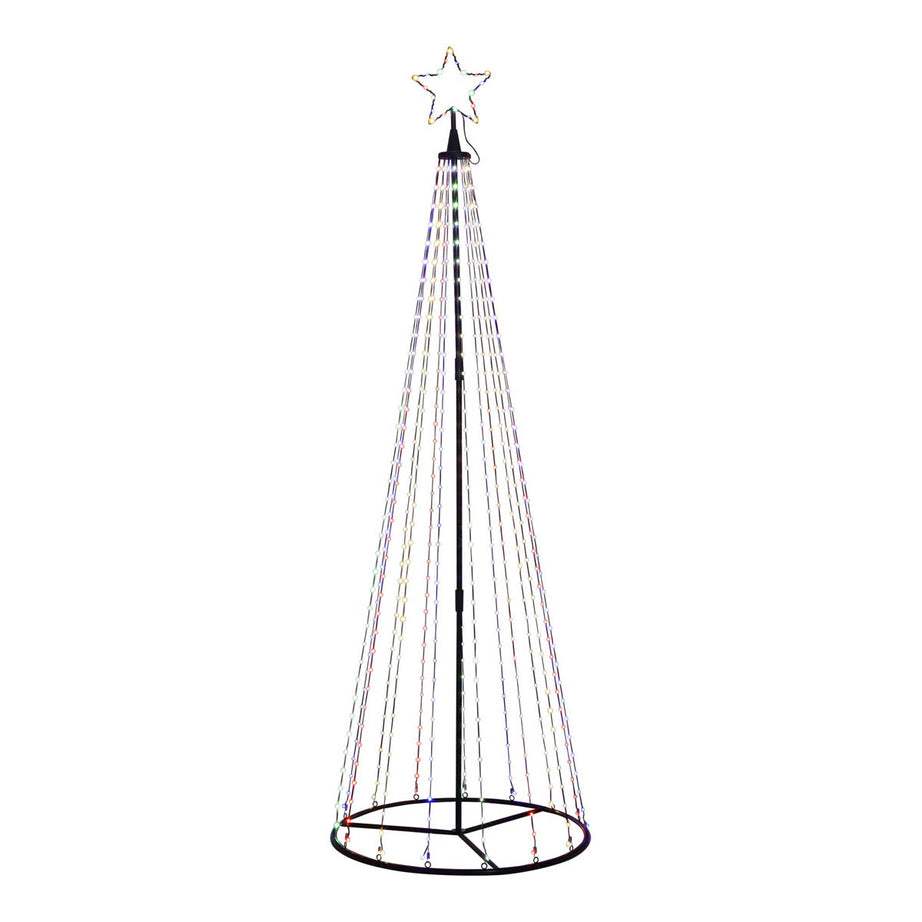 Christmas Tree Silhouette LED Multicolour 8 Functions Indoor Outdoor (H) 2100mm - Image 2