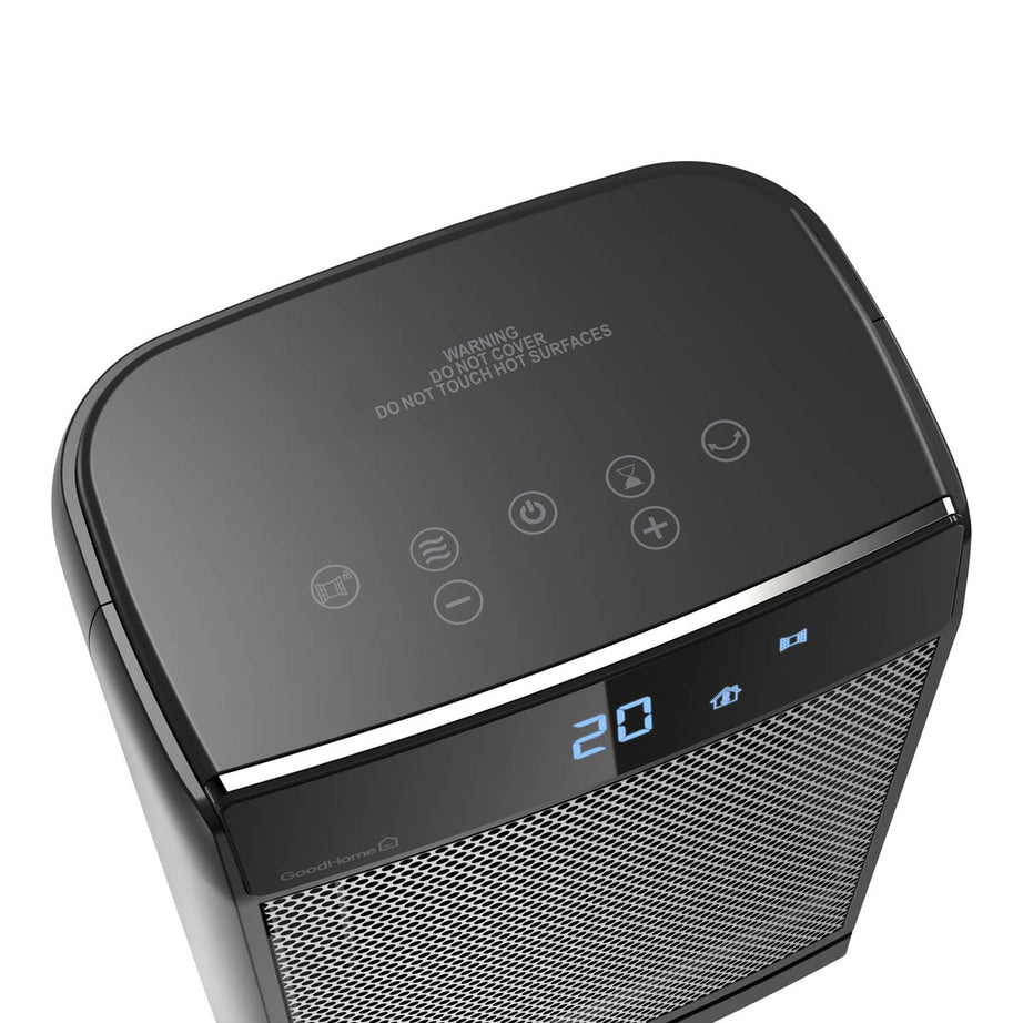 Ceramic Fan Heater PTC Black Compact Digital Touch Remote Control 2000W - Image 10