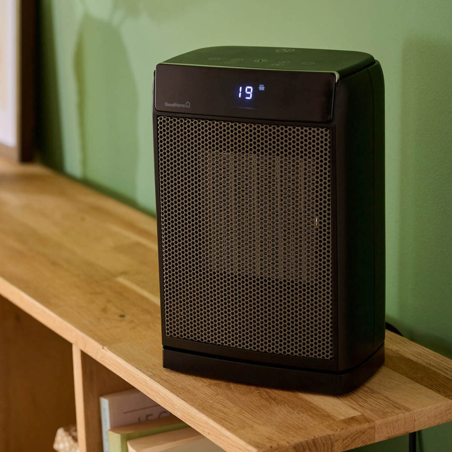 Ceramic Fan Heater PTC Black Compact Digital Touch Remote Control 2000W - Image 6