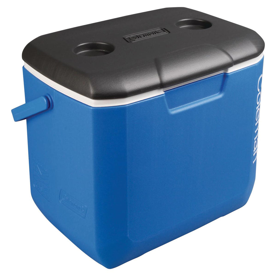 Coleman Cooling Box Blue Travel Cup Holders Insulated Portable Slim Compact 28L - Image 1