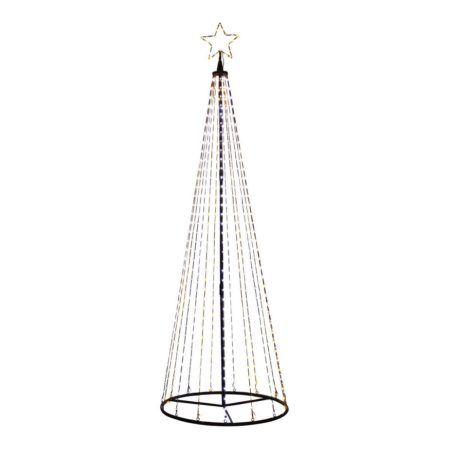 LED Christmas Tree Silhouette Ice And Warm White Freestanding Indoor Outdoor - Image 2