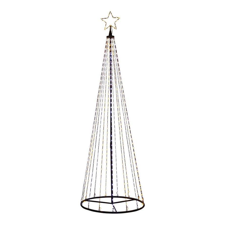 LED Christmas Tree Silhouette Ice And Warm White Freestanding Indoor Outdoor - Image 3