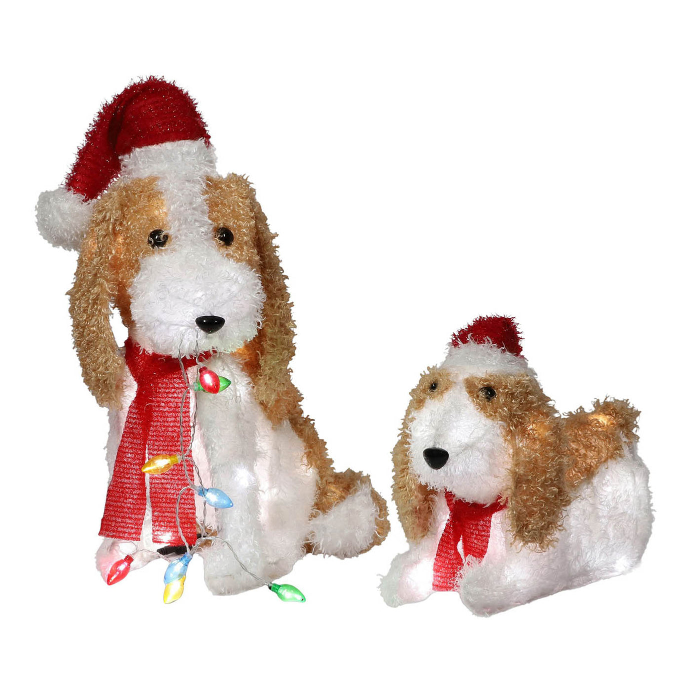 Christmas Dogs Silhouette LED Freestanding Ice White Indoor Outdoor (H) 500mm - Image 4