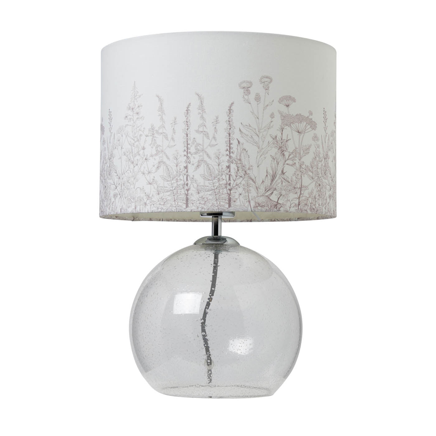 Inlight Table Lamp Warm White Floral Round Gloss Clear Glass White Modern - Image 6