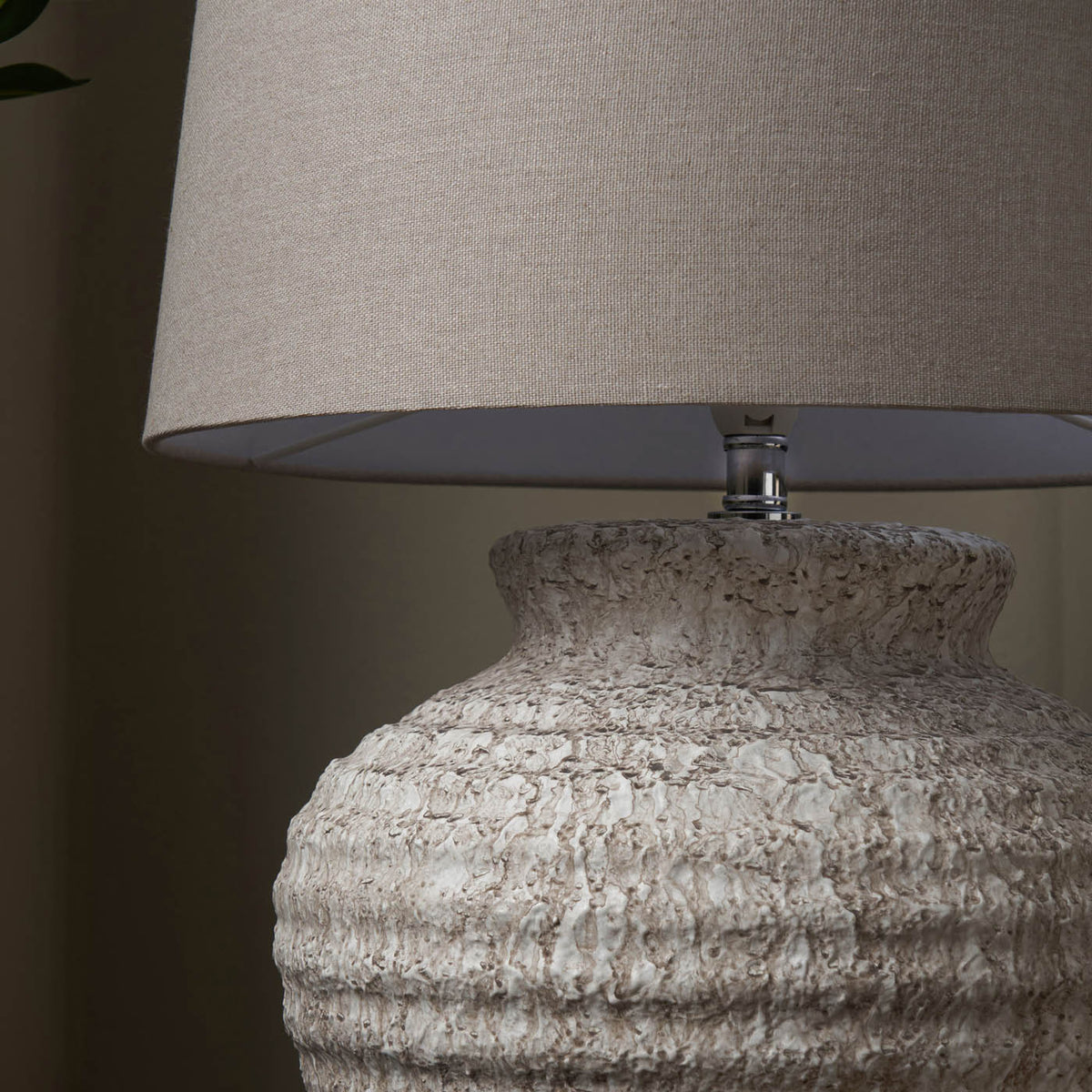 Inlight Table Lamp Textured Base Matt Sand Effect Round Bedside Living Room - Image 5