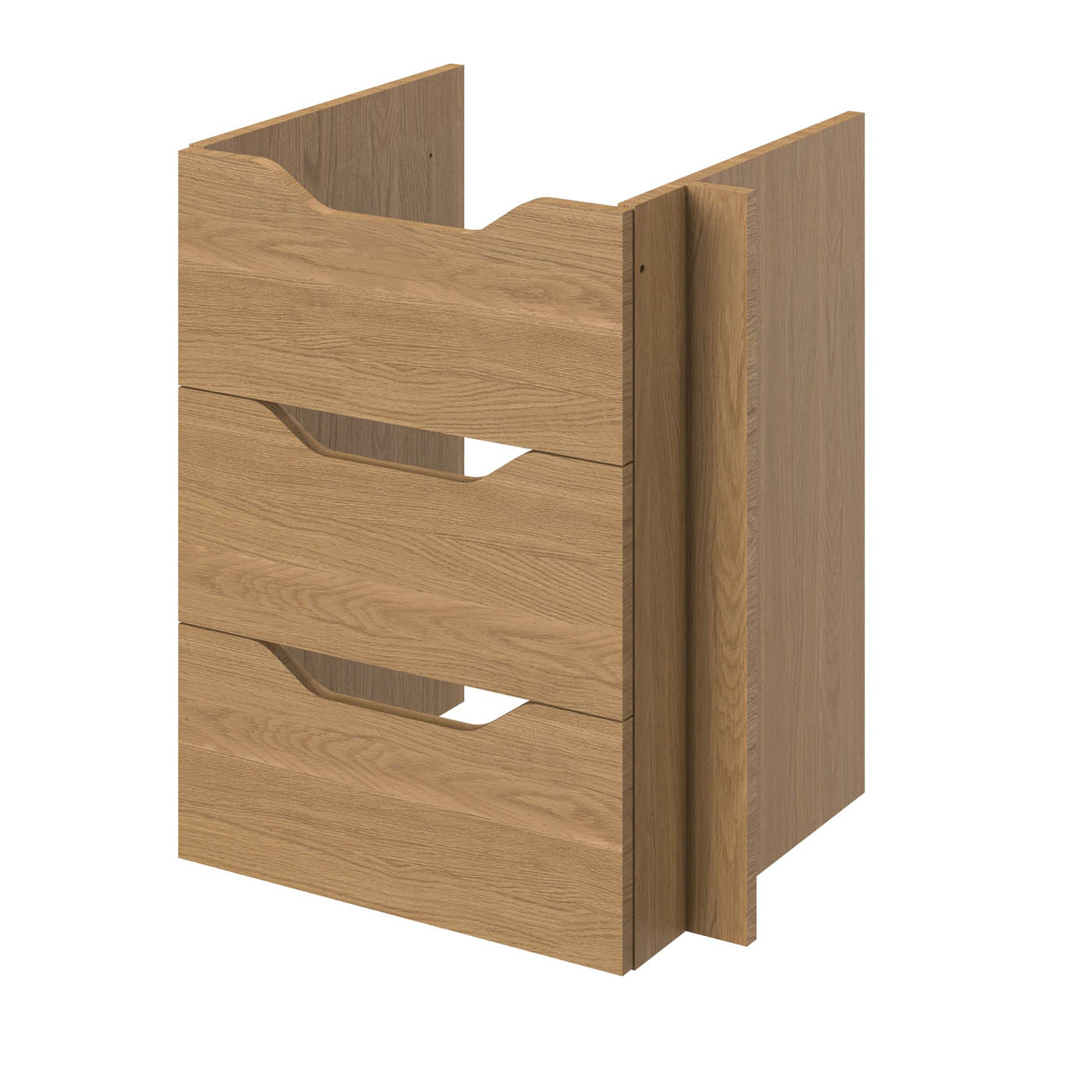 GoodHome Caraway Matt brown oak effect 3 drawer Internal drawer front, Set of 3 (H)715mm (W)564mm (T)18mm - Image 1