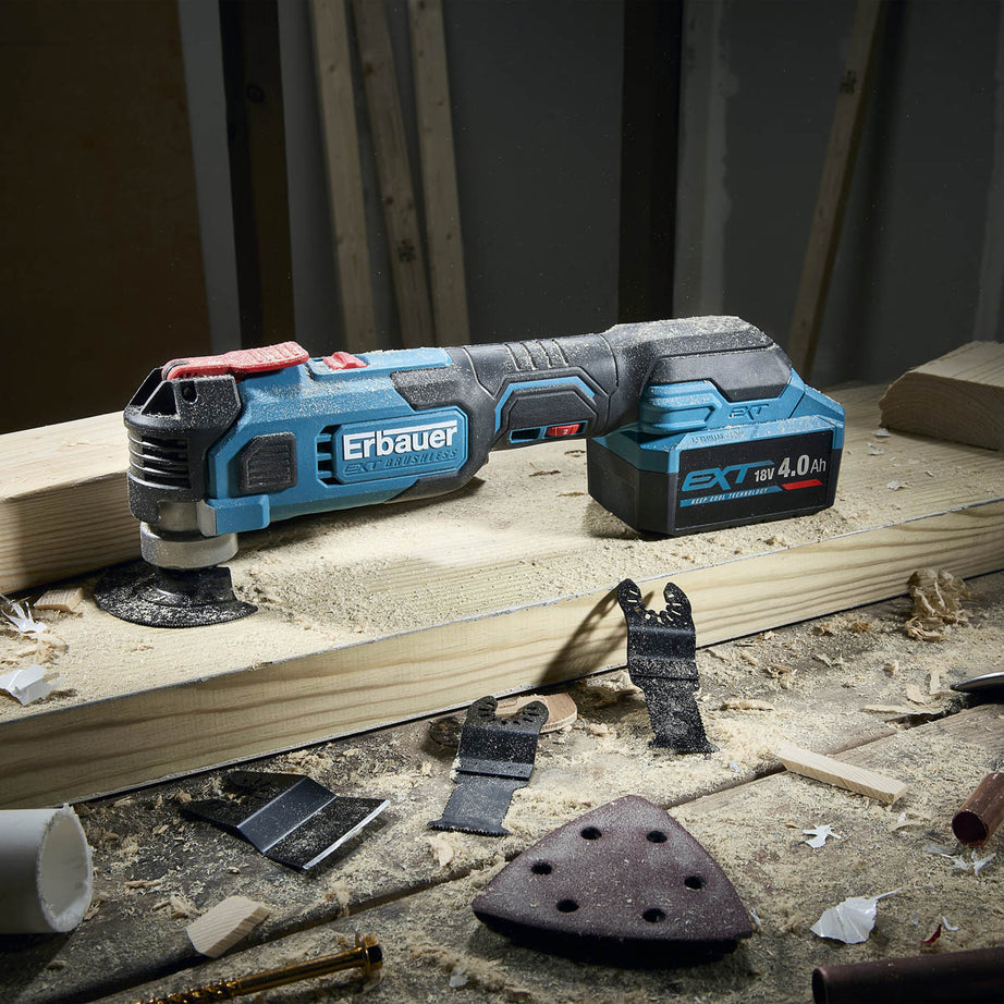 Erbauer Multi Tool Cordless 18V 4Ah Li-ion ERI1080MLT Brushless Soft Grip - Image 6