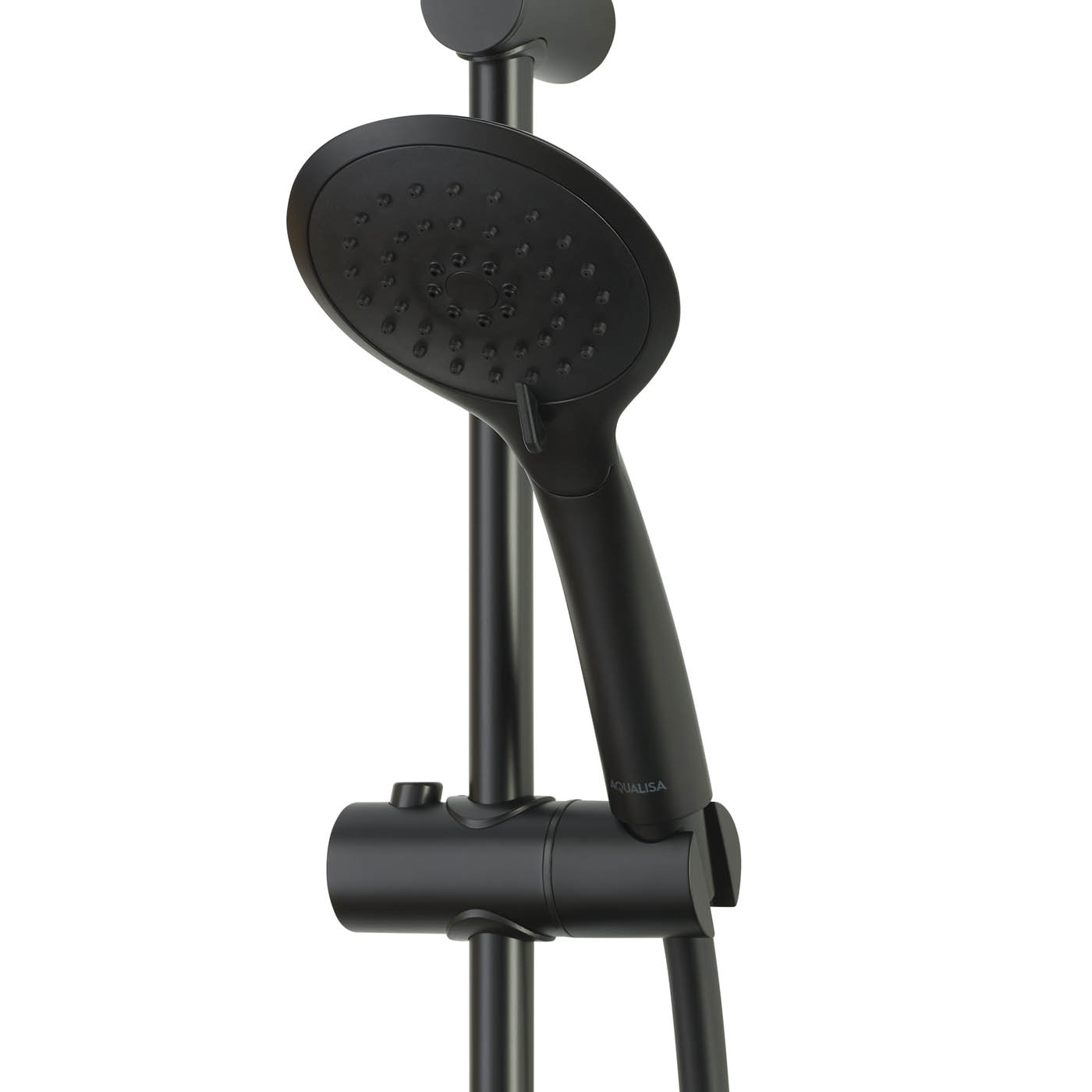 Aqualisa Mixer Shower Sierra Matt Black Round Head Rear fed Manual 1.5m Hose - Image 6
