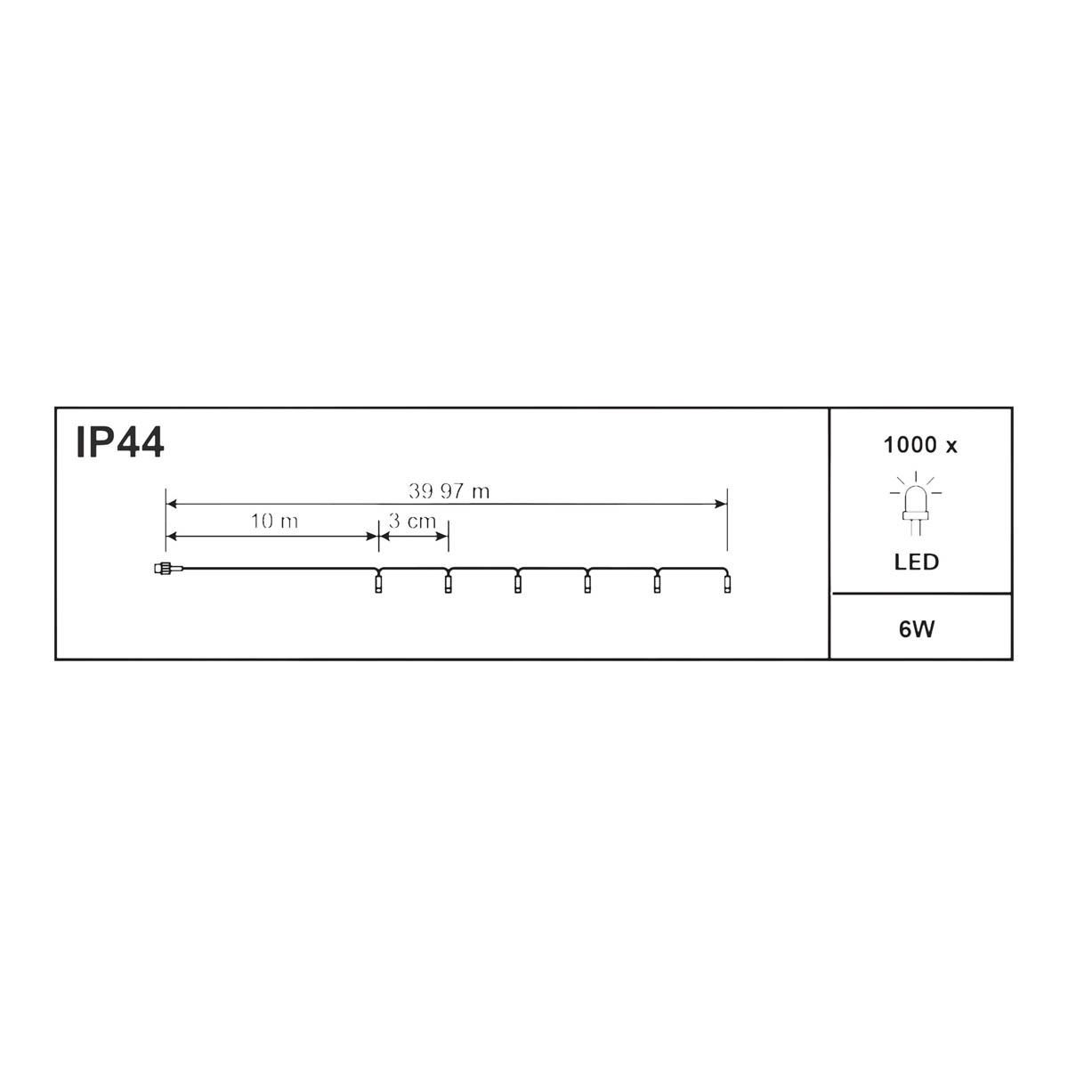 LED Christmas String Lights 1000 Ice White Timer Indoor Outdoor Home 39.97m - Image 2