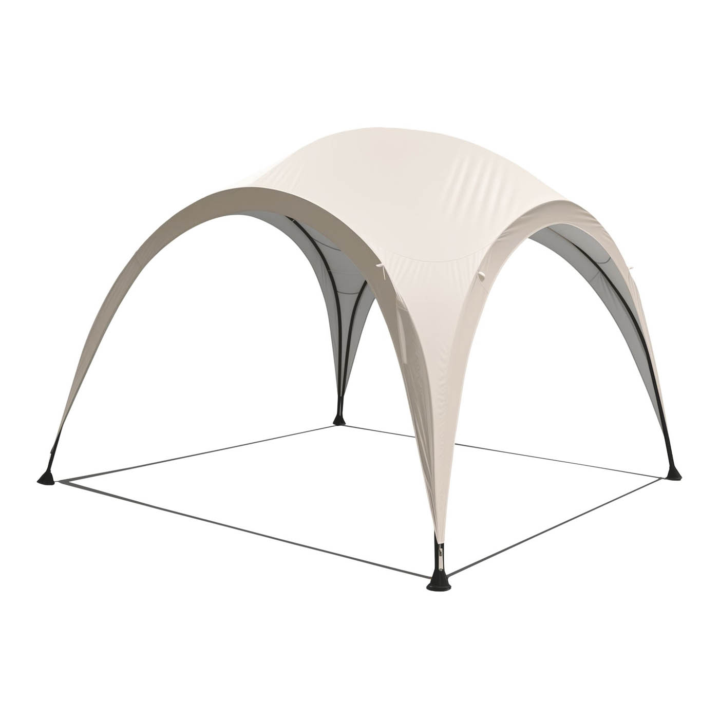 GoodHome Cuxton Moonbeam Square Gazebo tent (H) 2.2m (W) 3m - Image 1