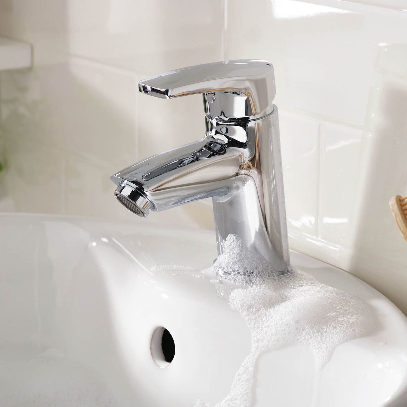 Bristan Bathroom Basin Tap Mixer Chrome Single Lever Clicker Waste Modern - Image 8