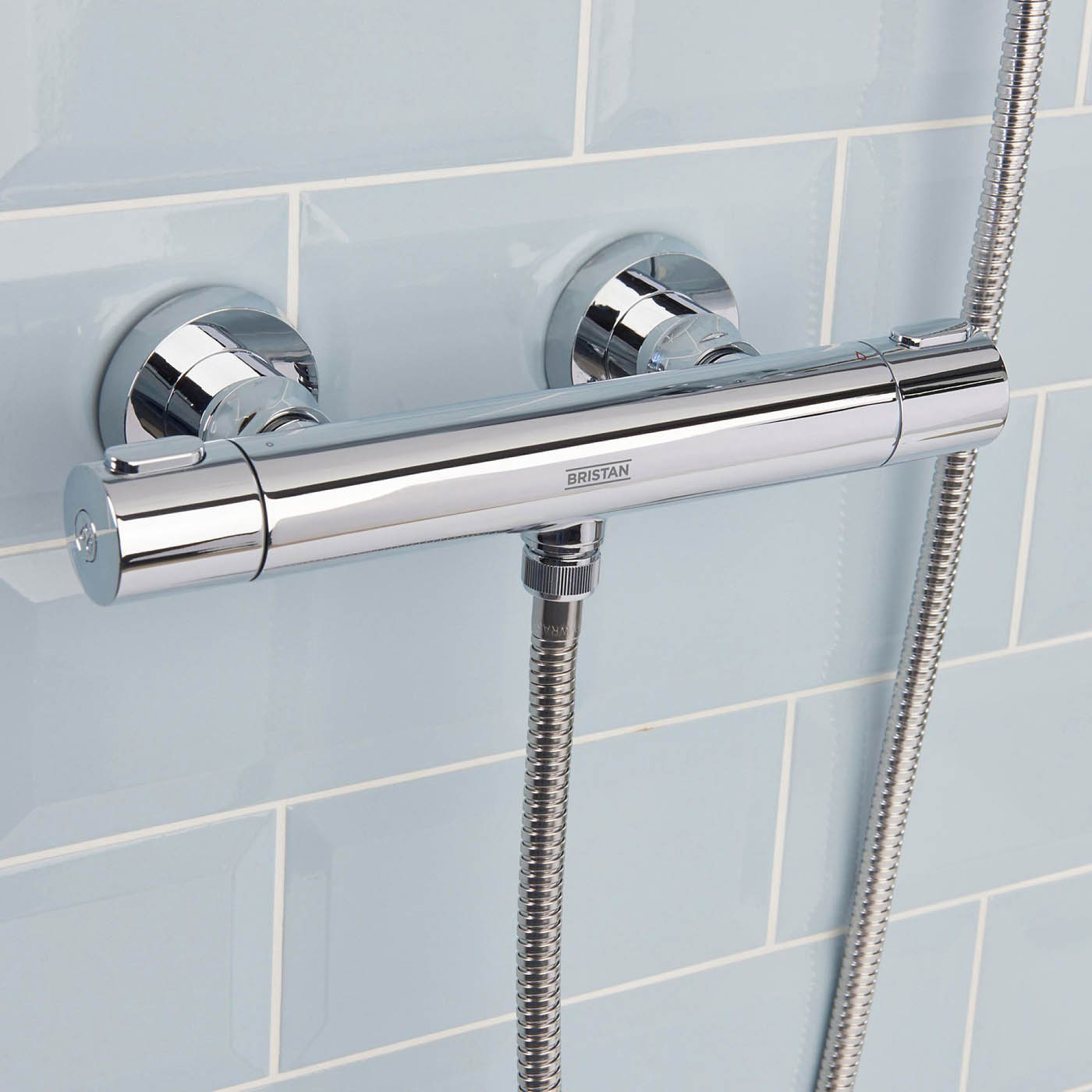Bristan Thermostatic Mixer Shower Exposed Chrome Single Spray Pattern Bathroom - Image 10