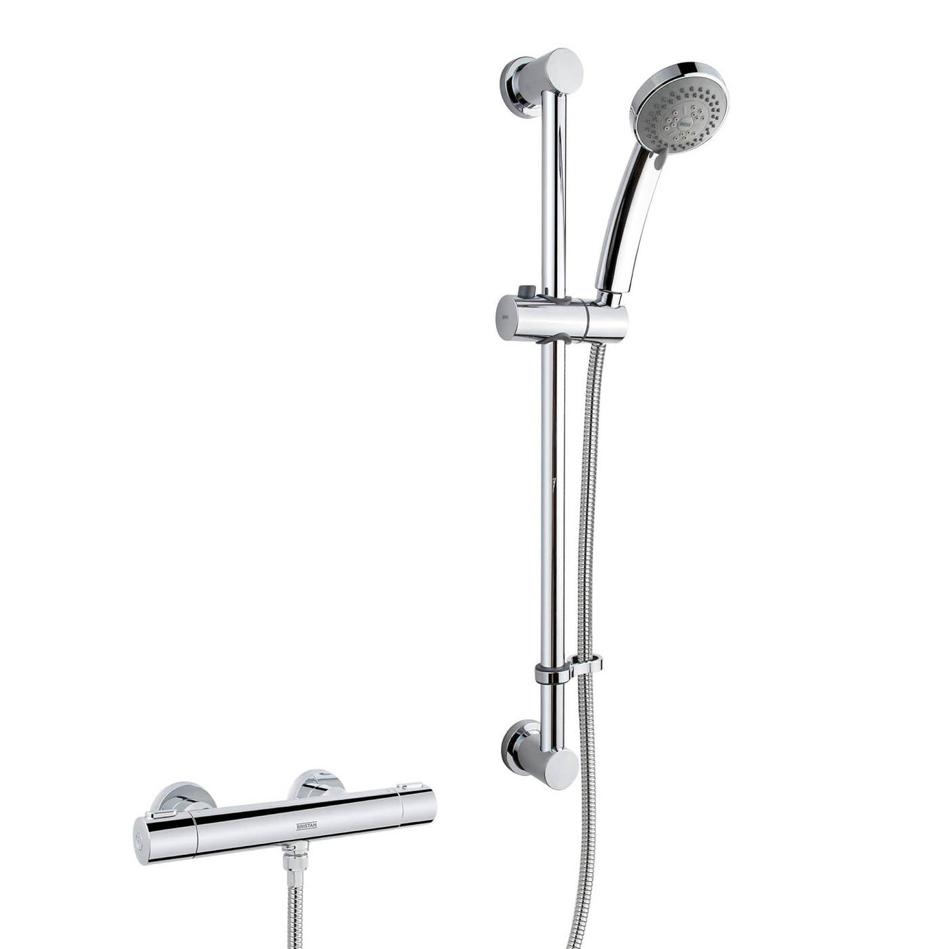 Bristan Thermostatic Mixer Shower Exposed Chrome Single Spray Pattern Bathroom - Image 1