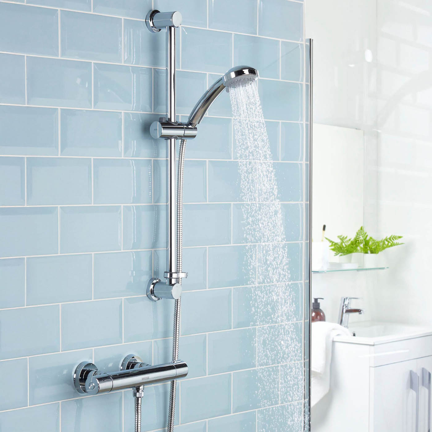 Bristan Thermostatic Mixer Shower Exposed Chrome Single Spray Pattern Bathroom - Image 6