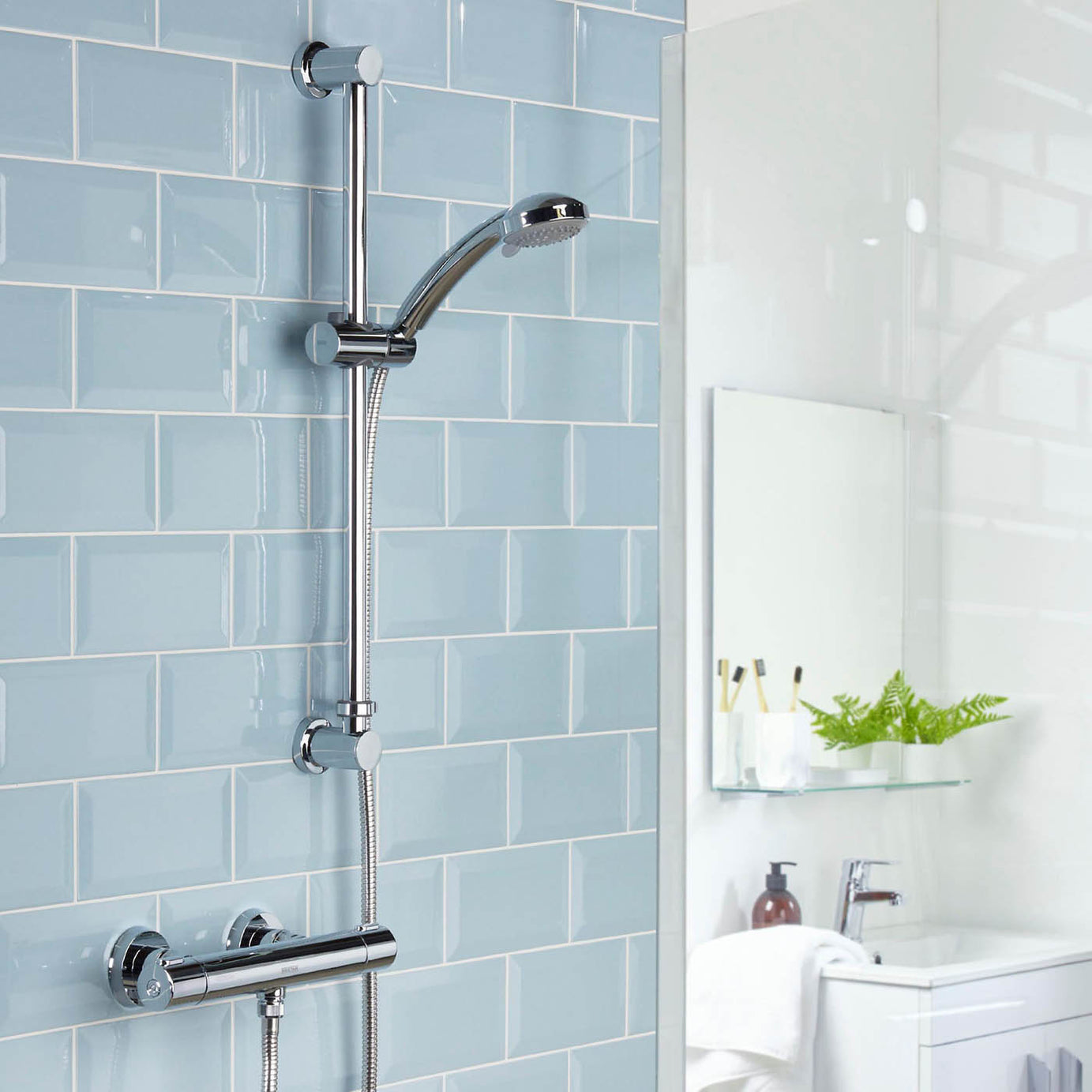 Bristan Thermostatic Mixer Shower Exposed Chrome Single Spray Pattern Bathroom - Image 7