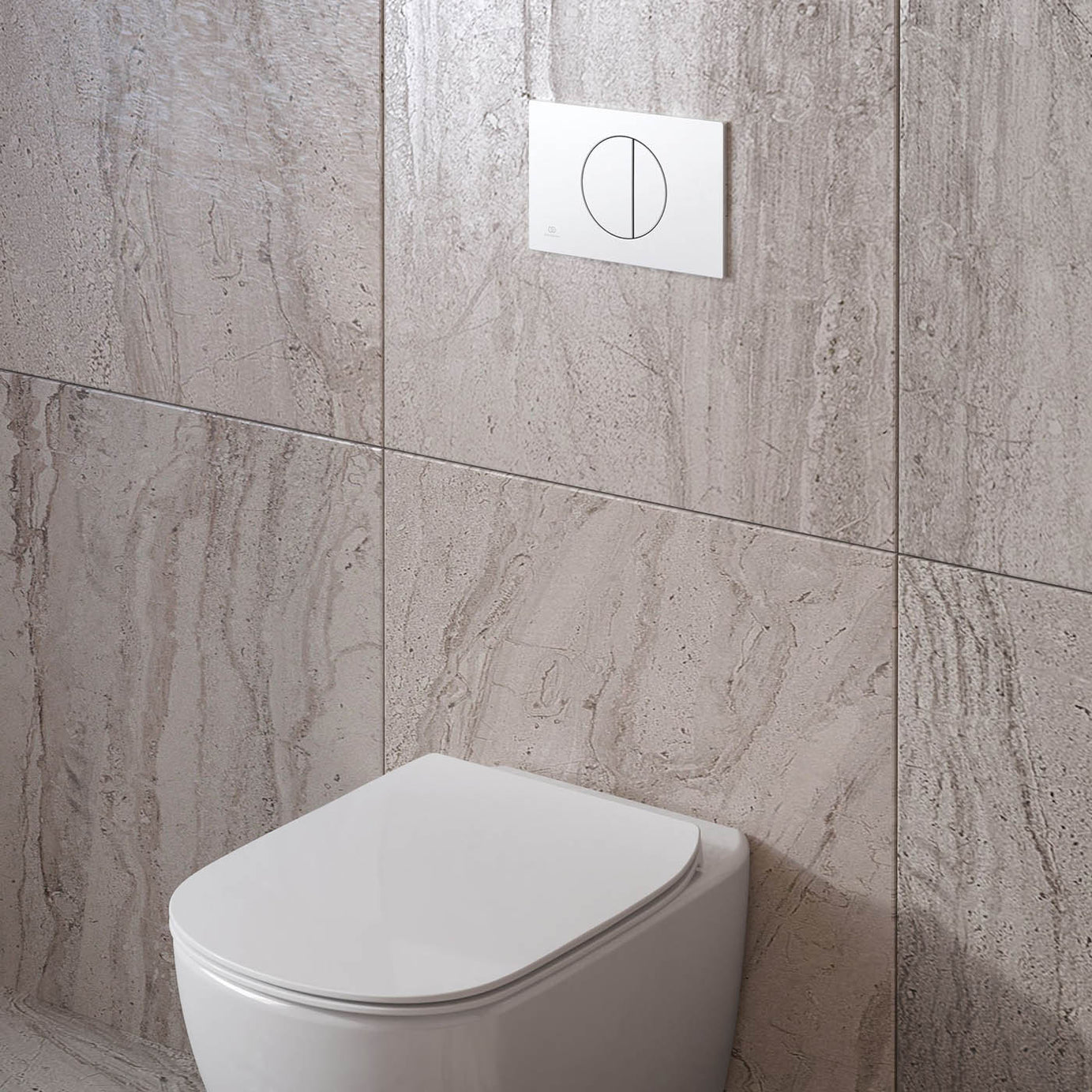 Ideal Standard Dual Flushing Plate Brushed Chrome Contemporary (H)150mm (W)230mm - Image 4
