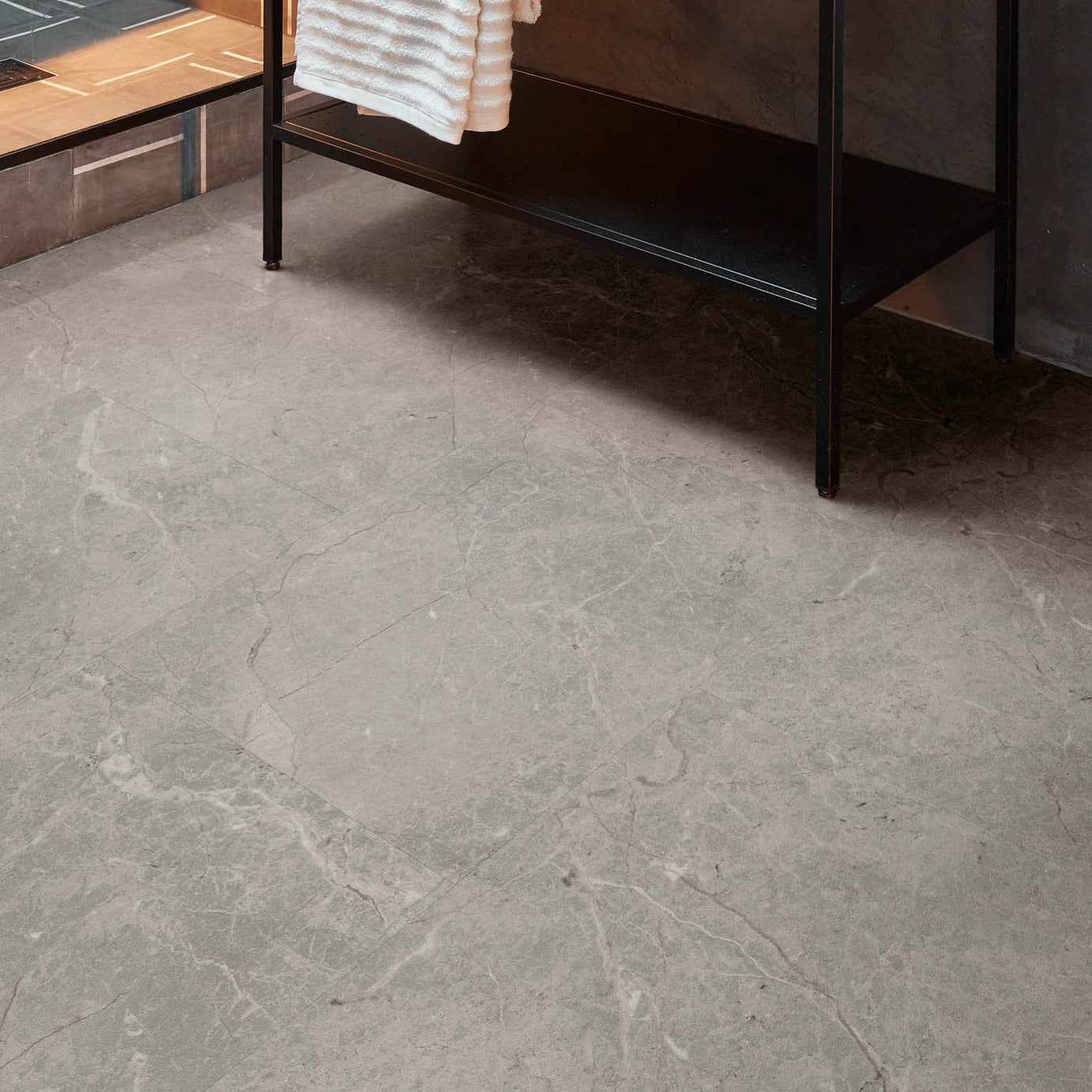Vinyl Click Tile Matt Grey Marble Effect Embossed Waterproof Modern 2.74m² - Image 4