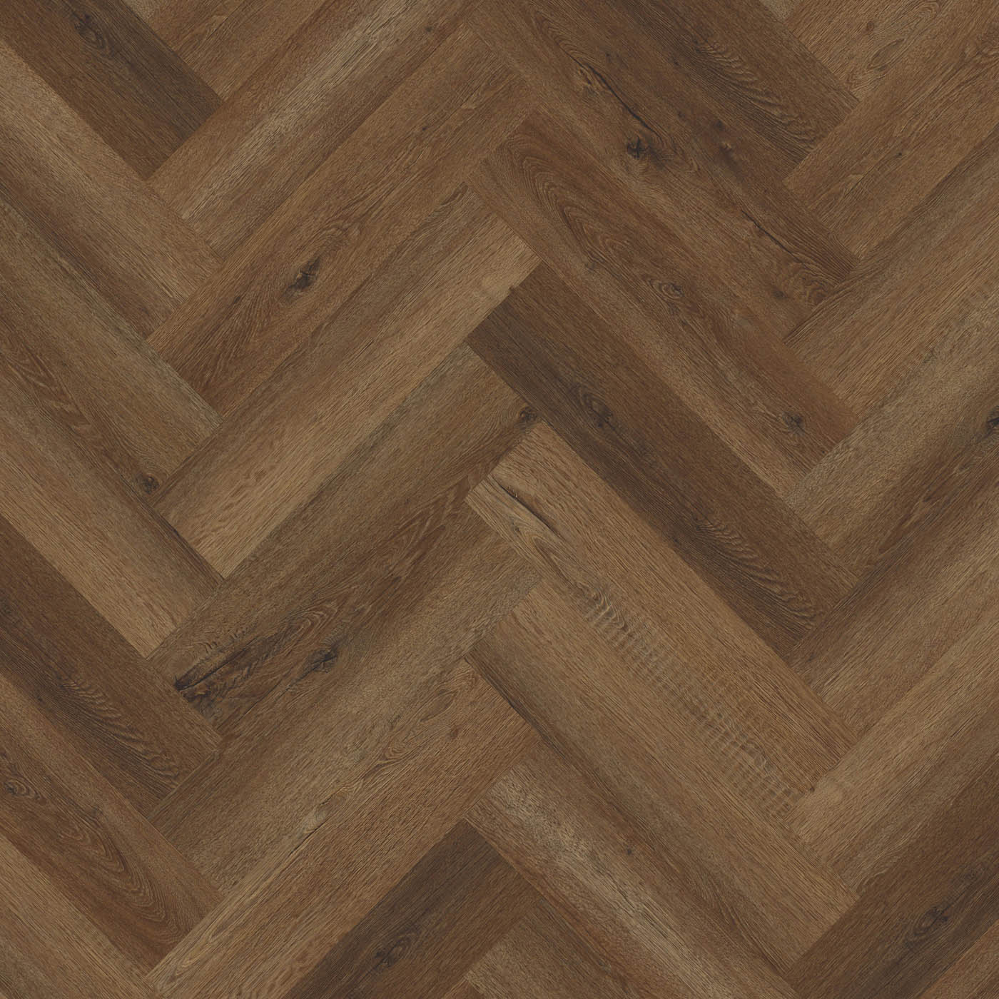 Vinyl Click Plank Flooring Dark Brown Oak Effect Waterproof Heavy Duty 1.95m² - Image 3