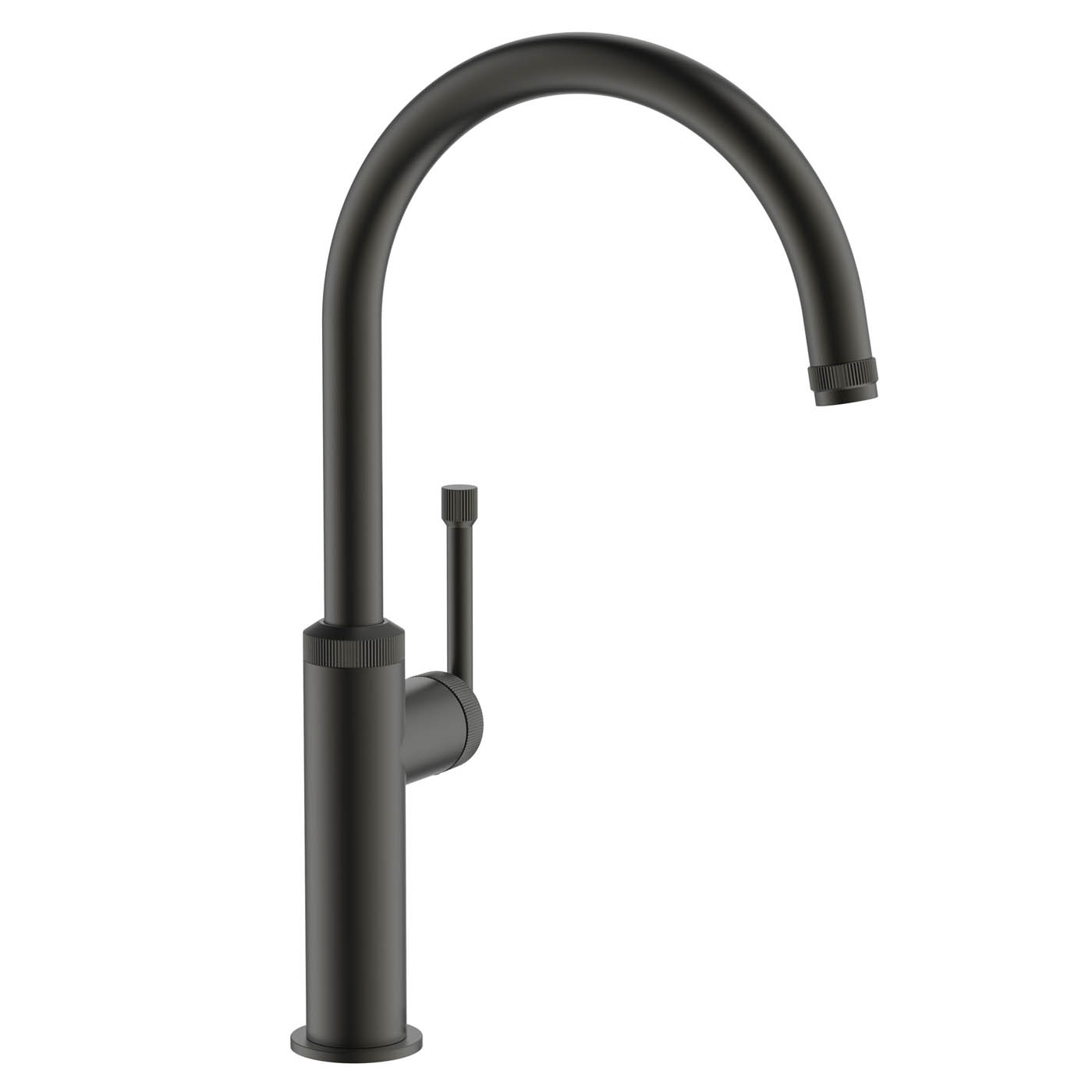 Abode Kitchen Sink Tap Mixer Black Single Side Lever Swivel Spout Modern Faucet - Image 1