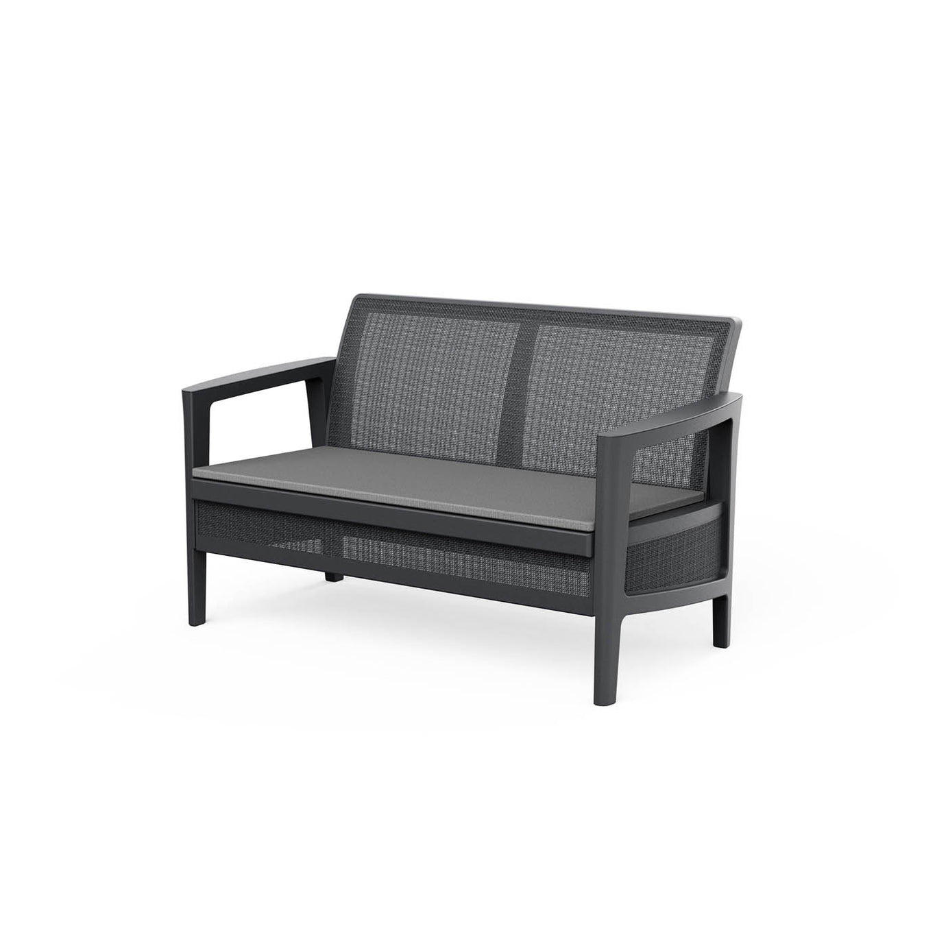 Garden Furniture Coffee Set 4 Seater Atlas Graphite Grey Armchairs Sofa Table - Image 4