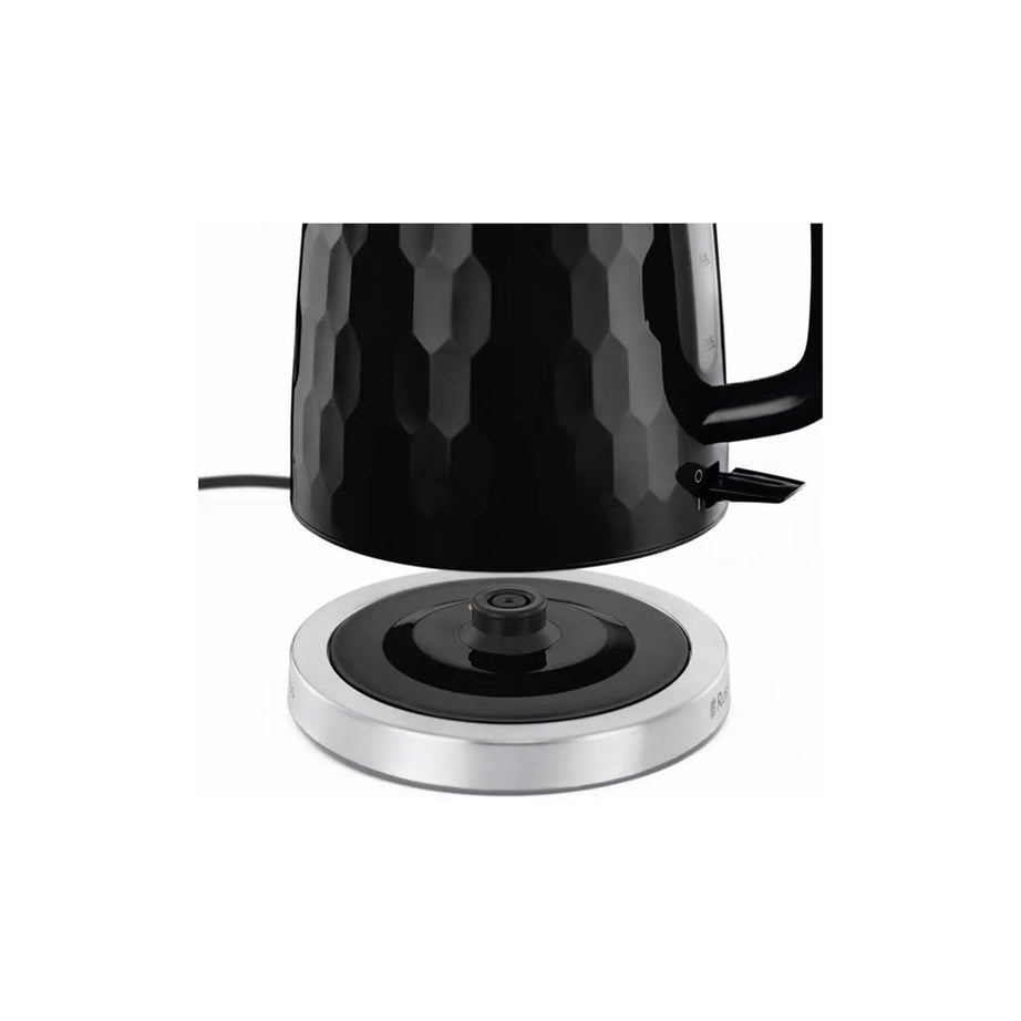 Russell Hobbs Electric Kettle Black Modern Honeycomb Inspired 1.7L Rapid Boil - Image 4