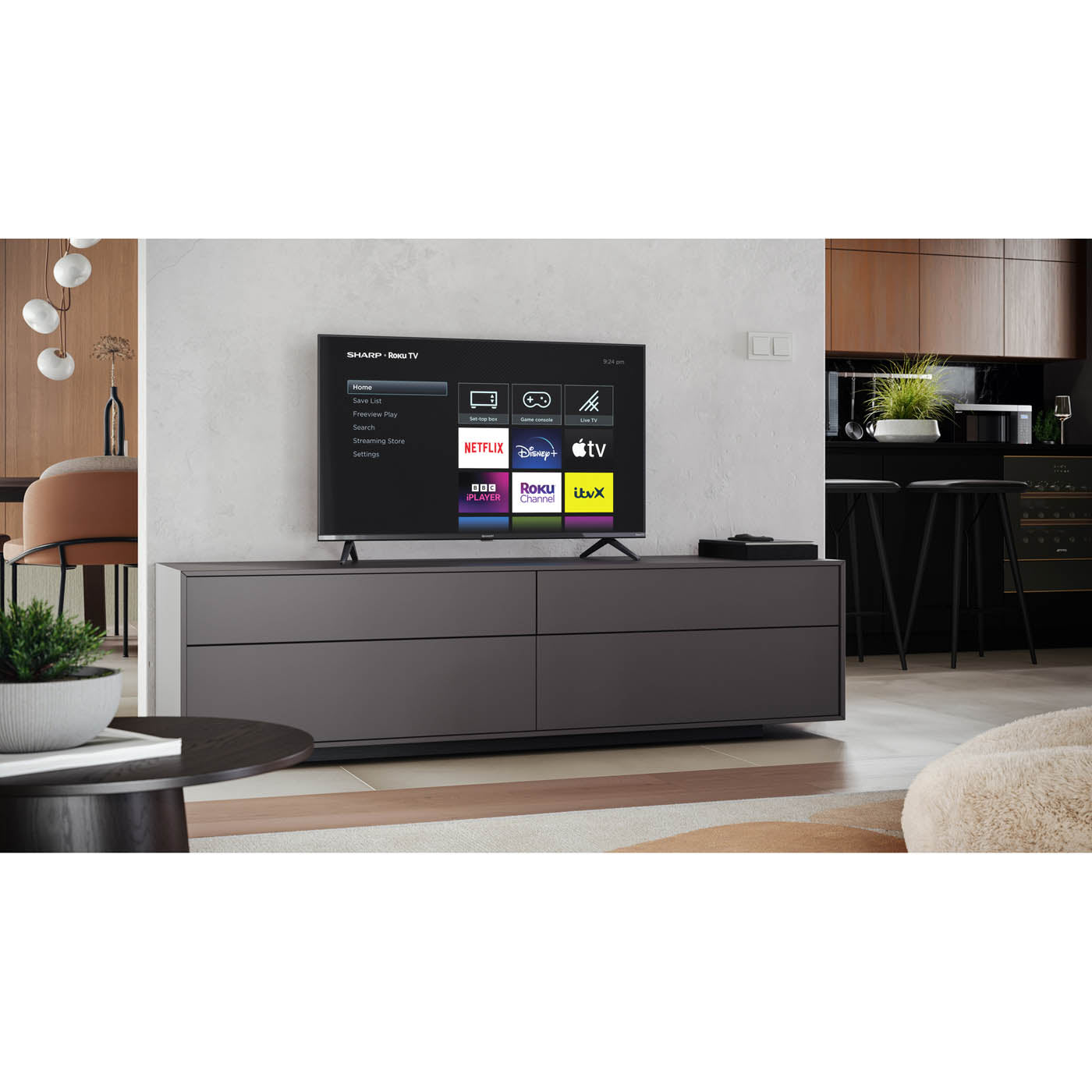 Sharp Roku TV Full HD Smart C43GD2225K Frameless LED 3 HDMI Inputs HDR 43in - Image 6