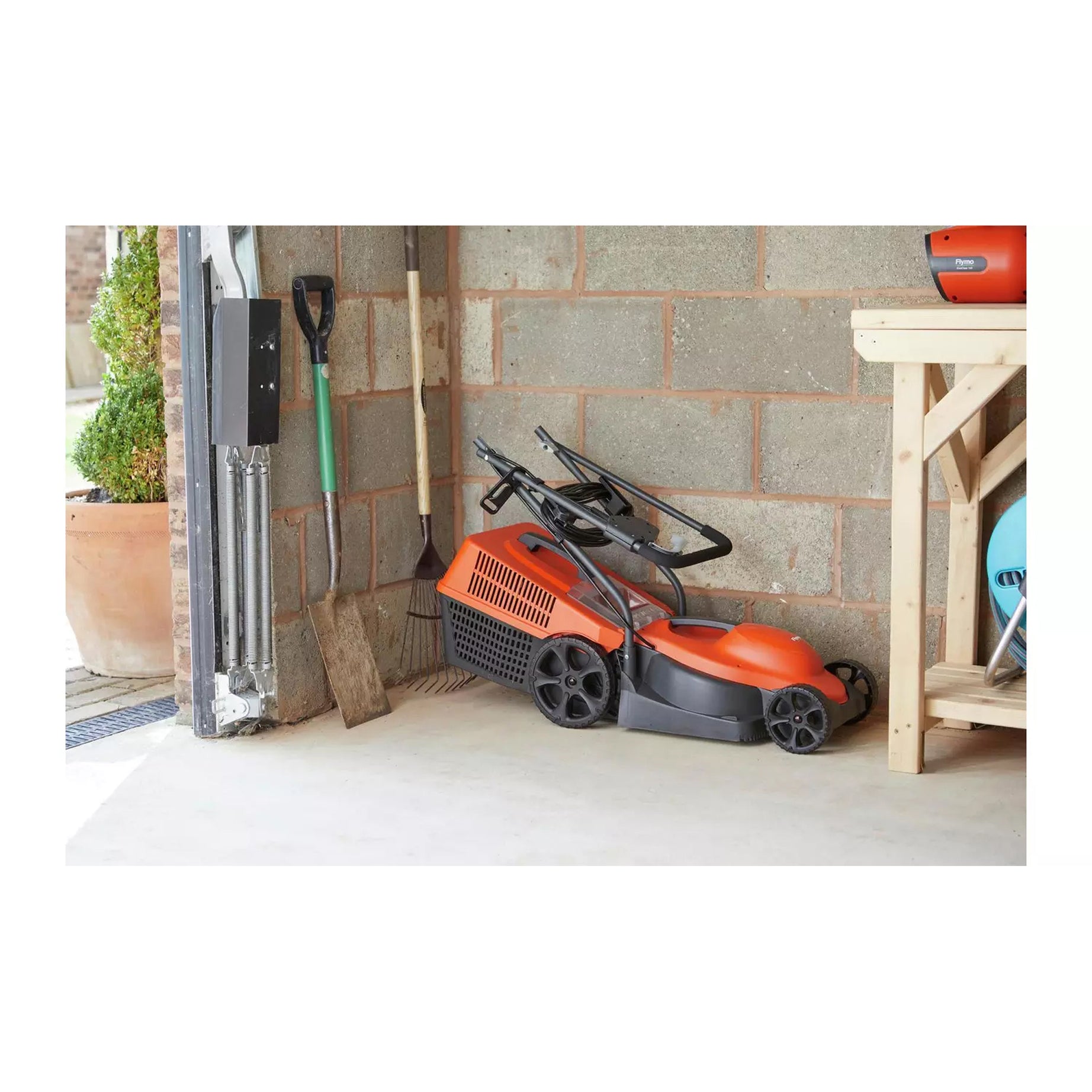 Flymo Rotary Lawnmower Electric 32cm Adjustable Height 30L Grass Box 320V - Image 7