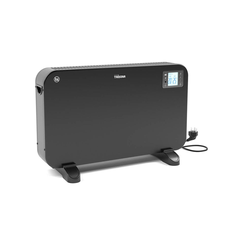 Smart Convector Heater 2kW Electric Black Iron Portable Timer Thermostatic - Image 1
