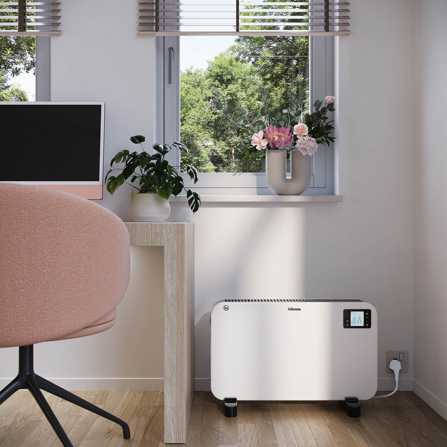 Smart Convector Heater 2kw White Portable Timer Free Standing 3 Heat Settings - Image 7