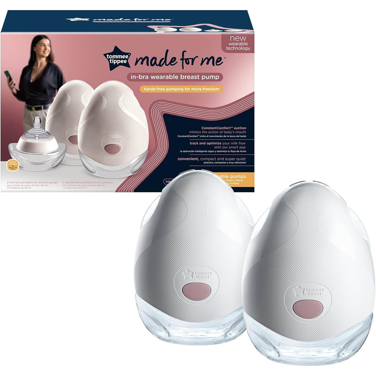 Tommee Tippee Electric Double Breast Pump Made For Me Hands Free Wearable Quiet - Image 2