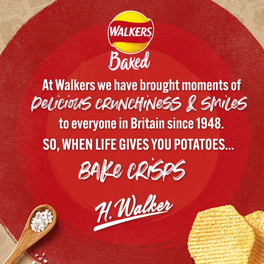 Walkers Crisps Oven Baked Sea Salt Flavour Sharing Snacks 108 Bags - Image 7