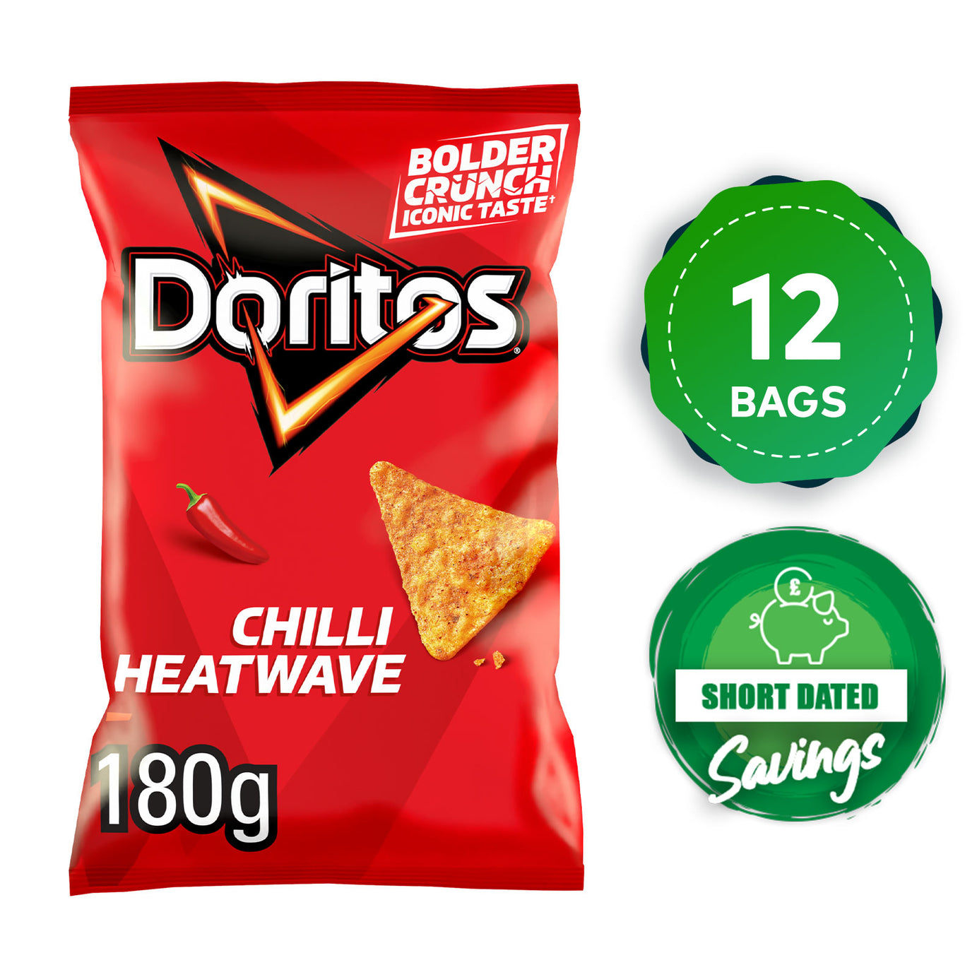 Doritos Tortilla Chips Chilli Heatwave Sharing Crisps Bag 12 x 180g - Image 10