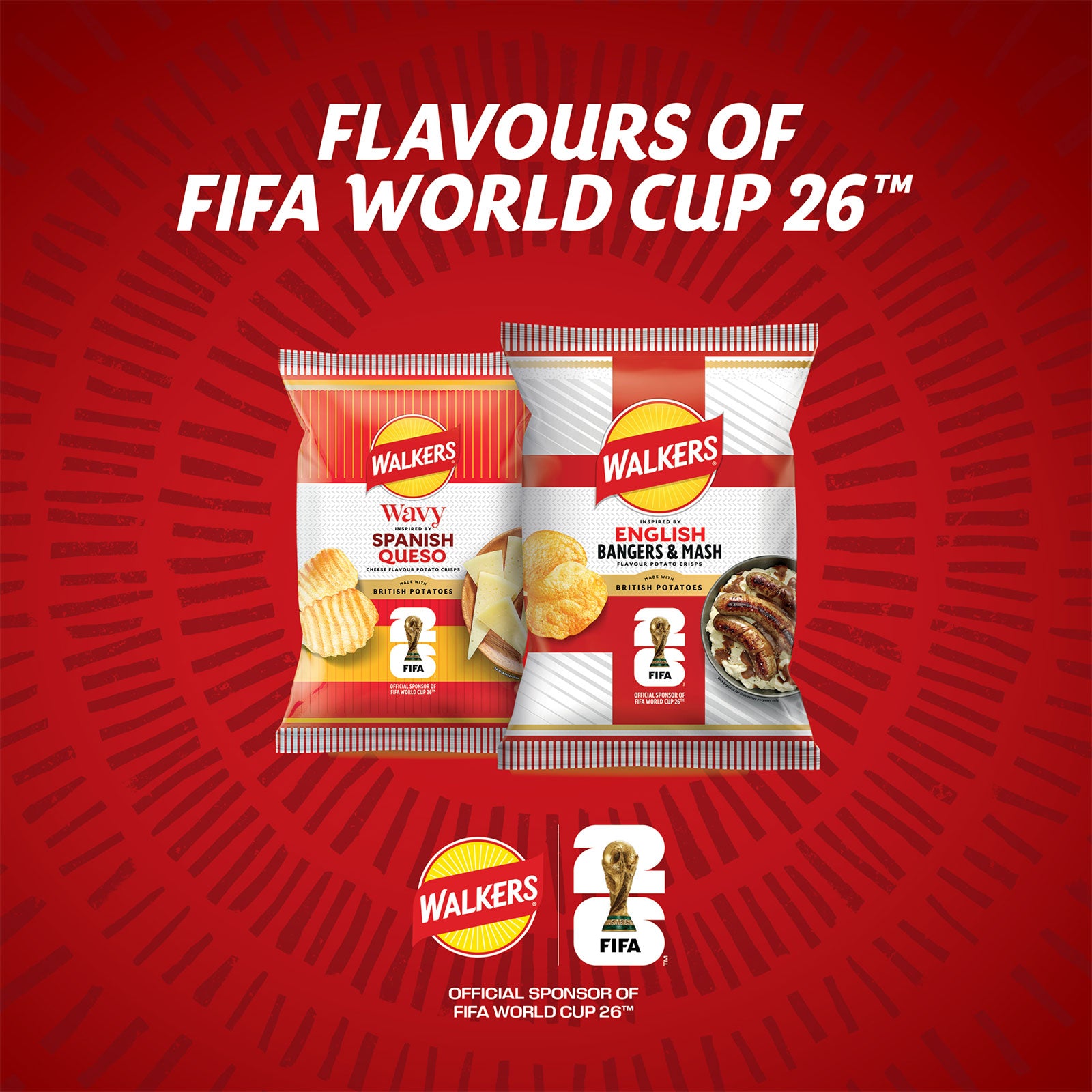 Walkers Crisps English Bangers and Mash Sharing Snacks 6 x 150g - Image 4