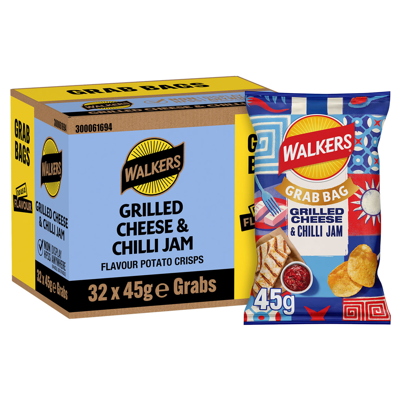 DUAF Walkers Crisps Grilled Cheese Chilli Jam 32 x 45G - Image 3