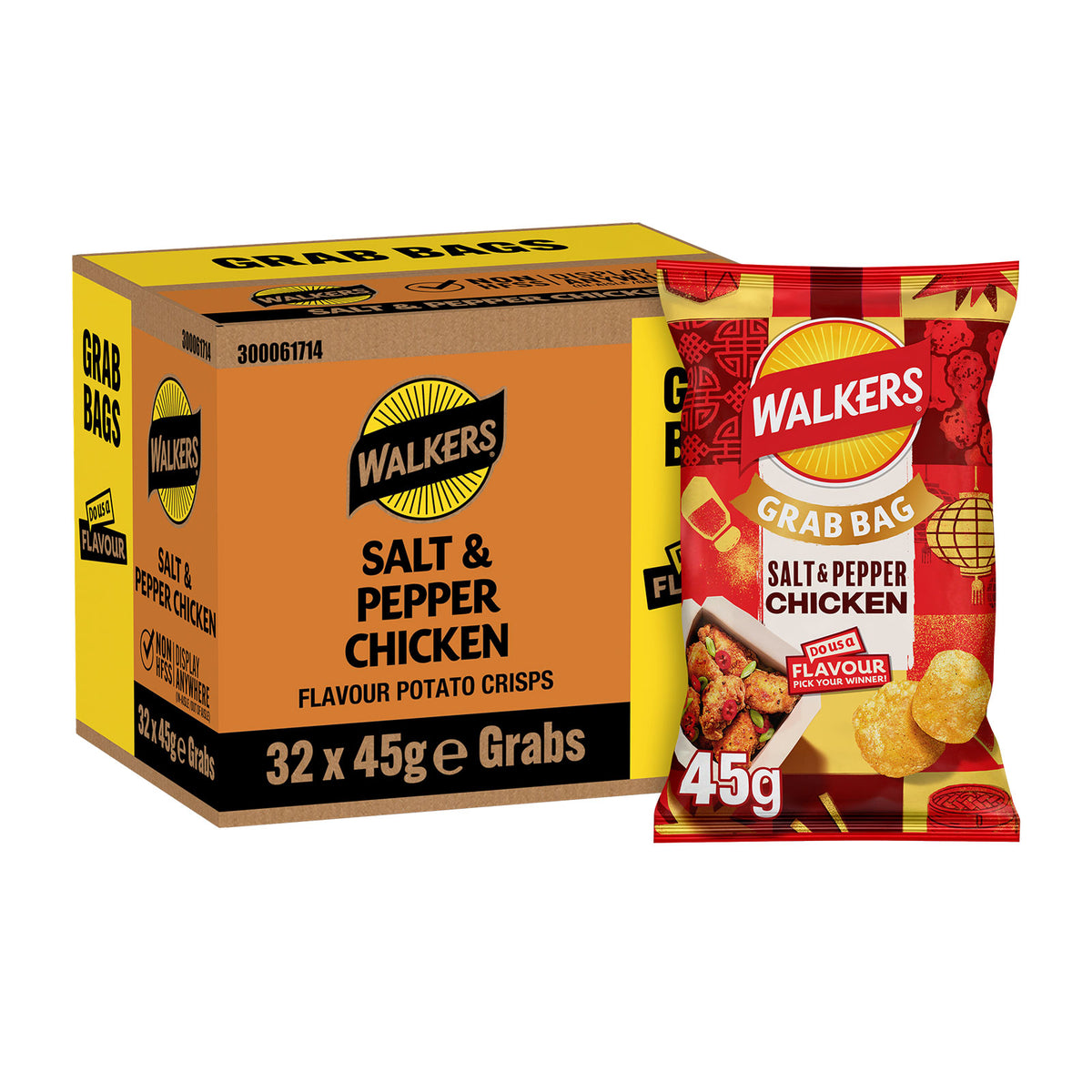 DUAF Walkers Crisps Salt & Pepper Chicken Grab Bag 32 x 45G - Image 3