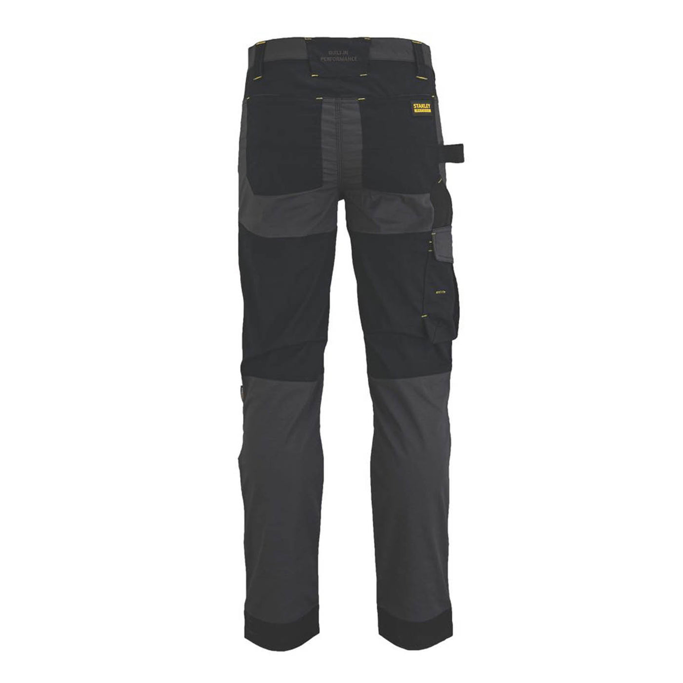 Stanley Work Trouser Mens Slim Fit Grey Black Stretch Multi Pockets 40W 31L - Image 2