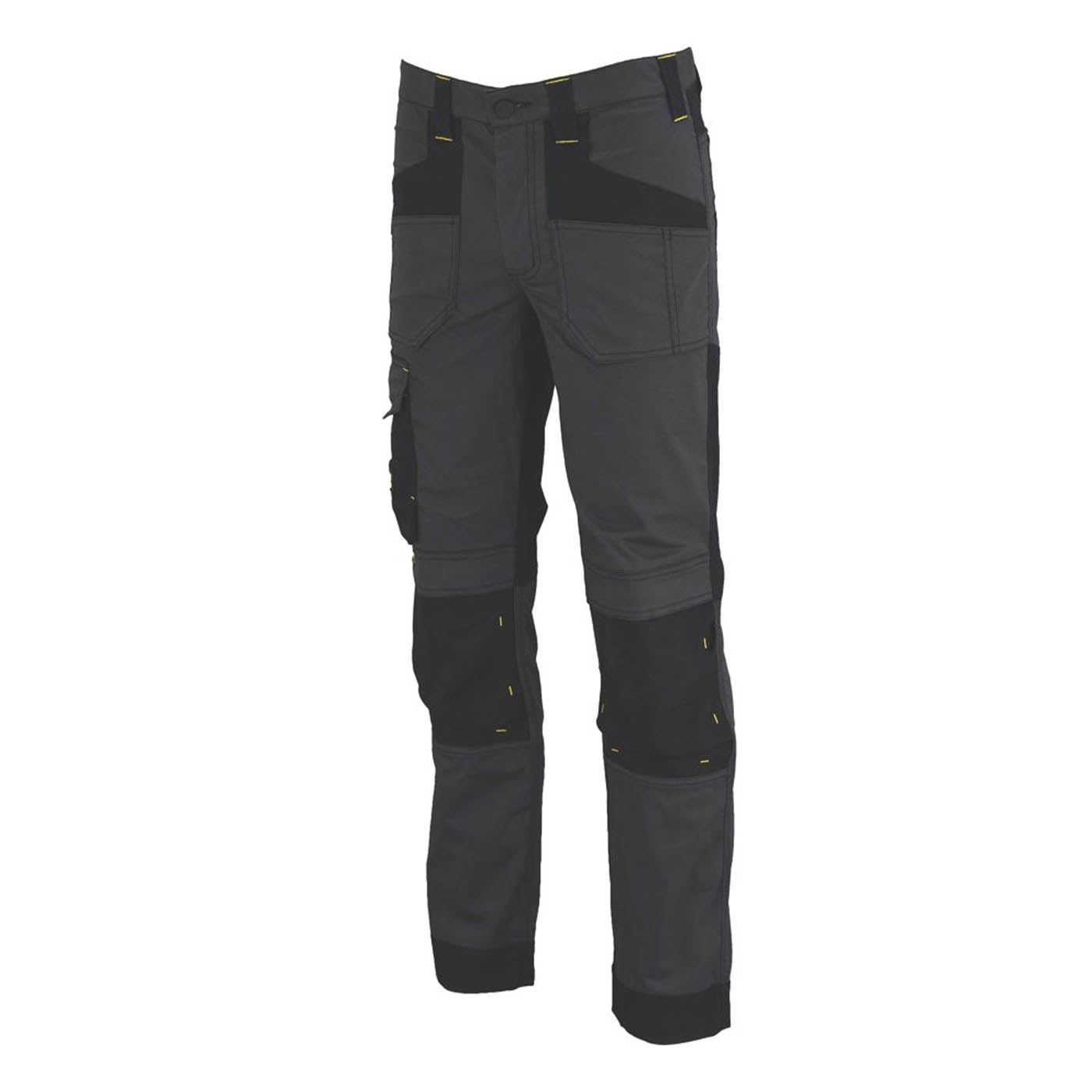 Stanley Work Trouser Mens Slim Fit Grey Black Stretch Multi Pockets 40W 31L - Image 4
