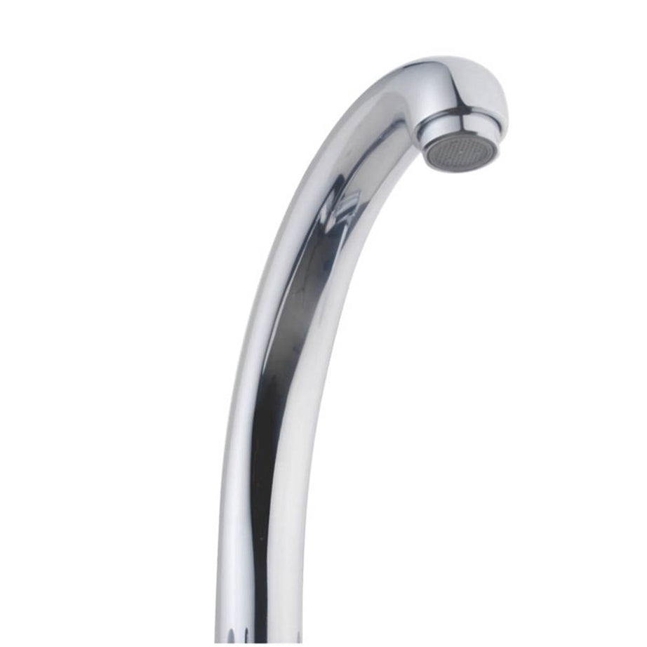 Kitchen Tap Mixer Chrome Dual Lever Swivel Spout ¼ Turn Traditional Faucet - Image 2