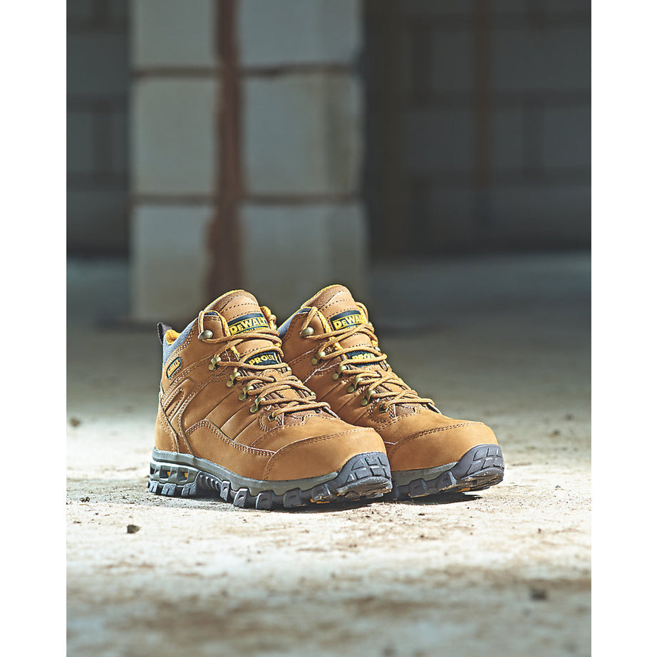 Dewalt Safety Boots Mens Wide Fit Brown Leather Work Shoes Aluminium Toe Size 10 - Image 3