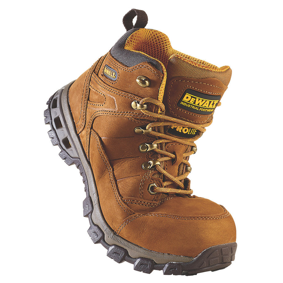 Dewalt Safety Boots Mens Wide Fit Brown Leather Work Shoes Aluminium Toe Size 10 - Image 5