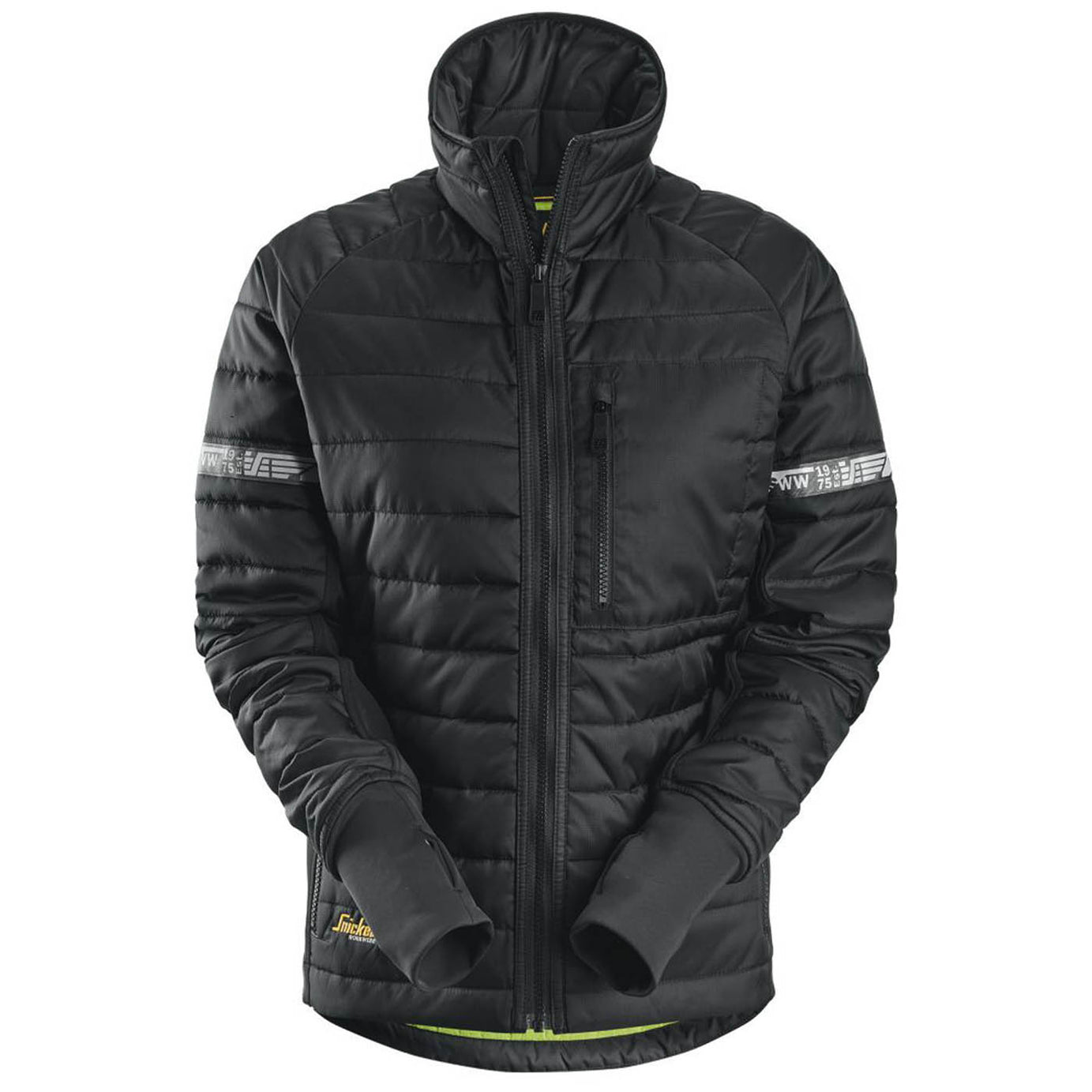 Snickers Work Jacket Womens Black Splashproof Insulated Full Zip Size 10-12 - Image 1