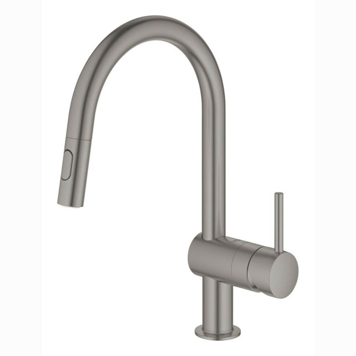 Grohe Kitchen Sink Tap Mono Mixer Brushed Graphite Single Lever Swivel Spout - Image 1
