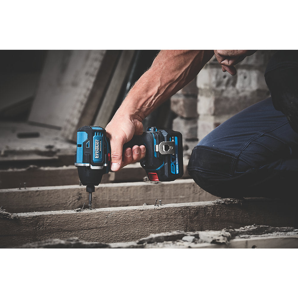 Erbauer Cordless Impact Driver EID18-Li Brushless 18V 4.0Ah Li-Ion Carry Case - Image 2