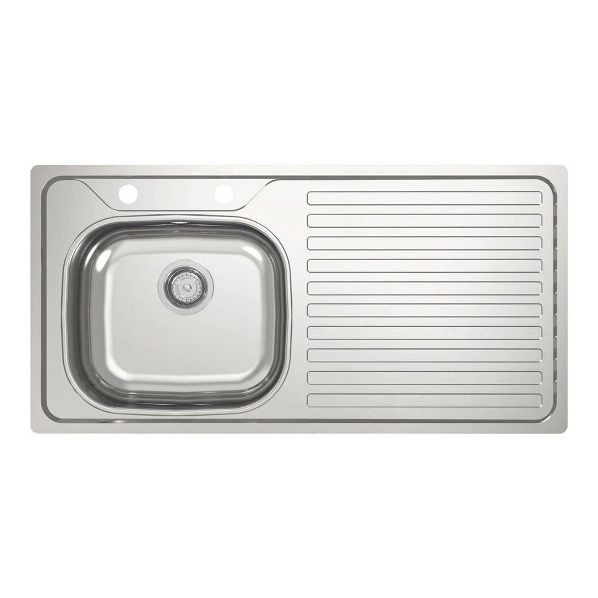 Utility 1 Bowl RH Polished Stainless Steel Sink 1000mm x 500mm - Image 2