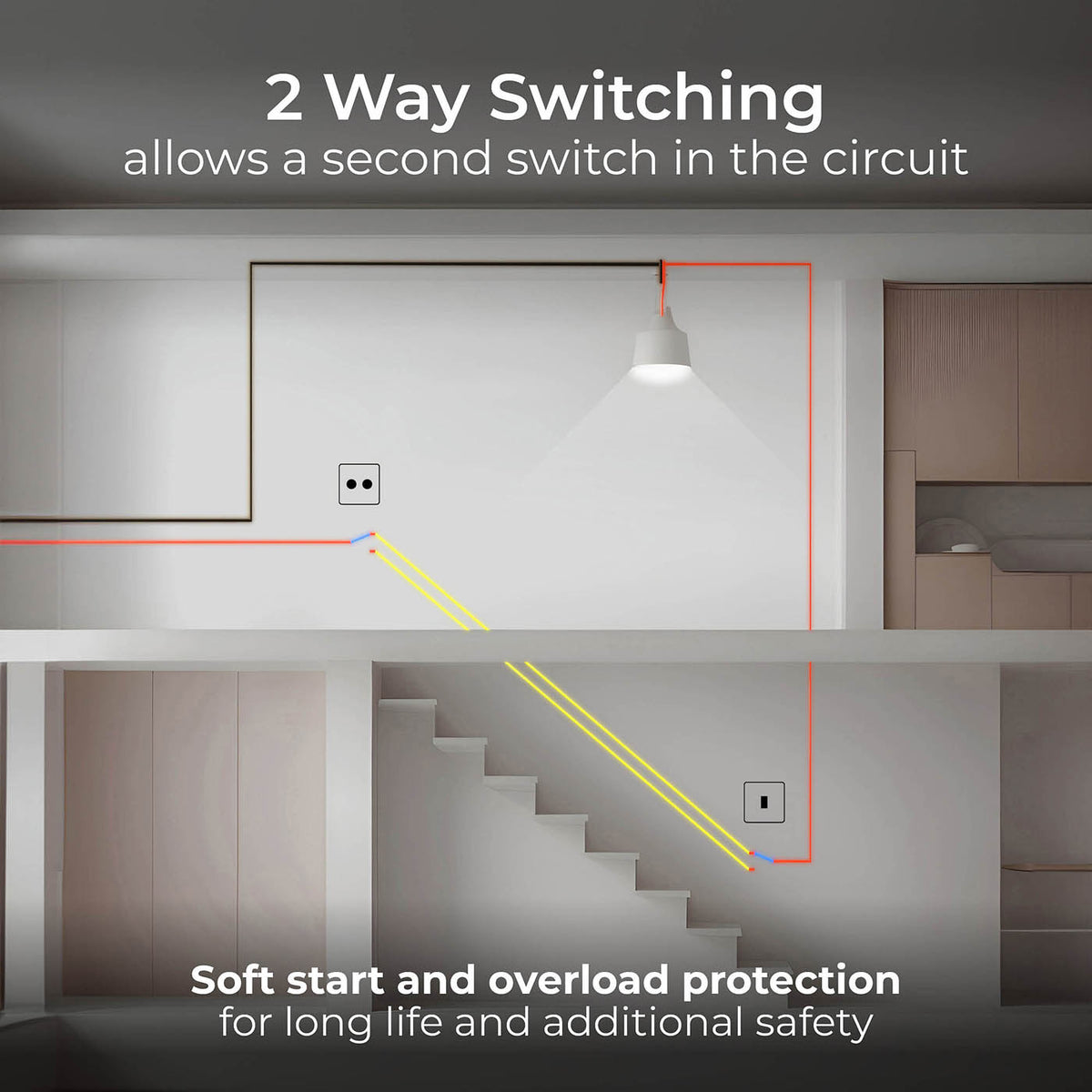 BG Double Dimmer Switch 2-Way Push On/Off Nexus Metal Matt Black Trailing Edge - Image 8