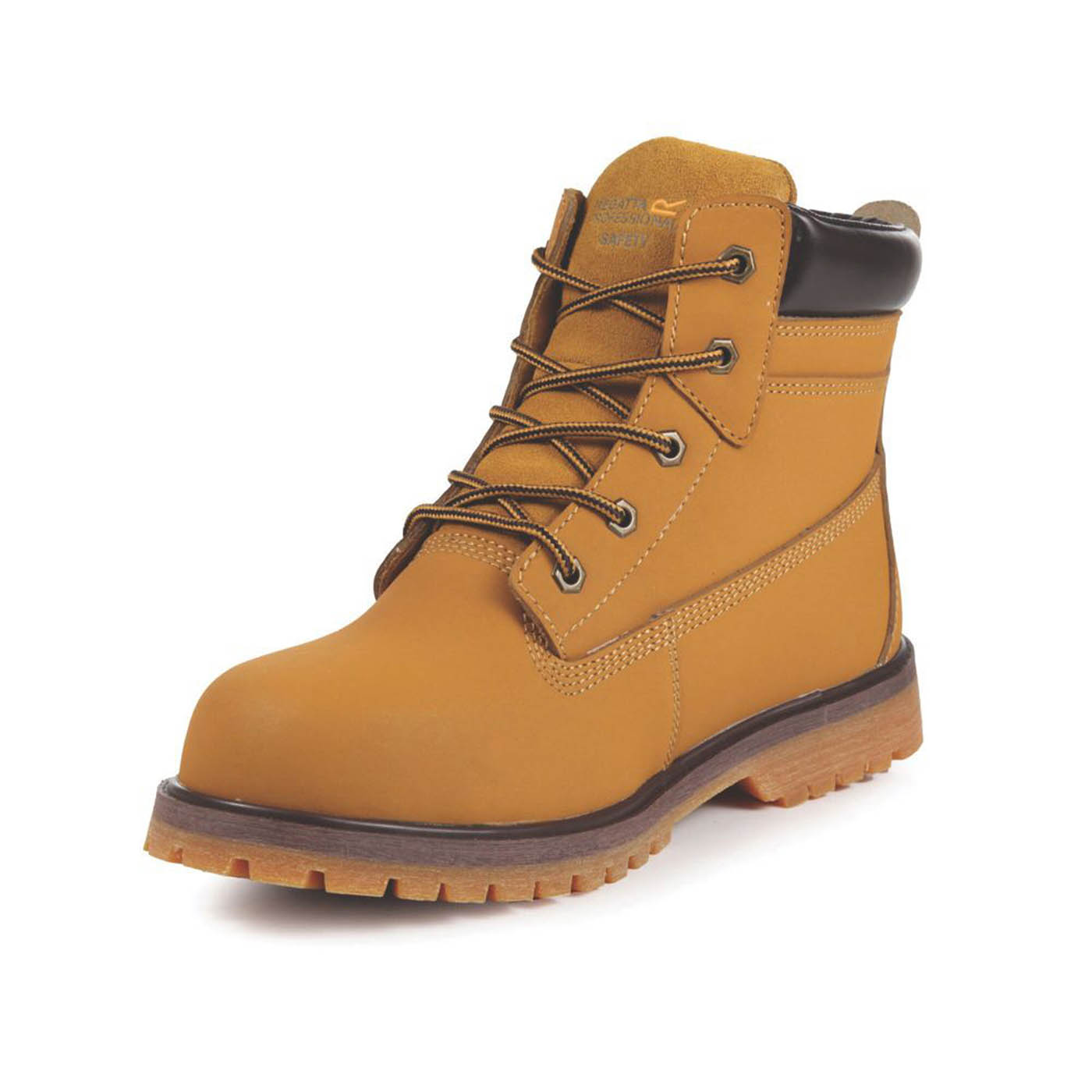 Regatta Safety Boots Mens Standard Fit Brown Leather Shoes Steel Toe Size 8 - Image 3