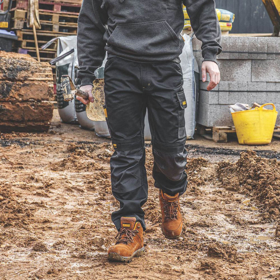 DeWalt Work Trousers Mens Louisiana Regular Fit Black Multi Pocket Cargo 40W 31L - Image 6