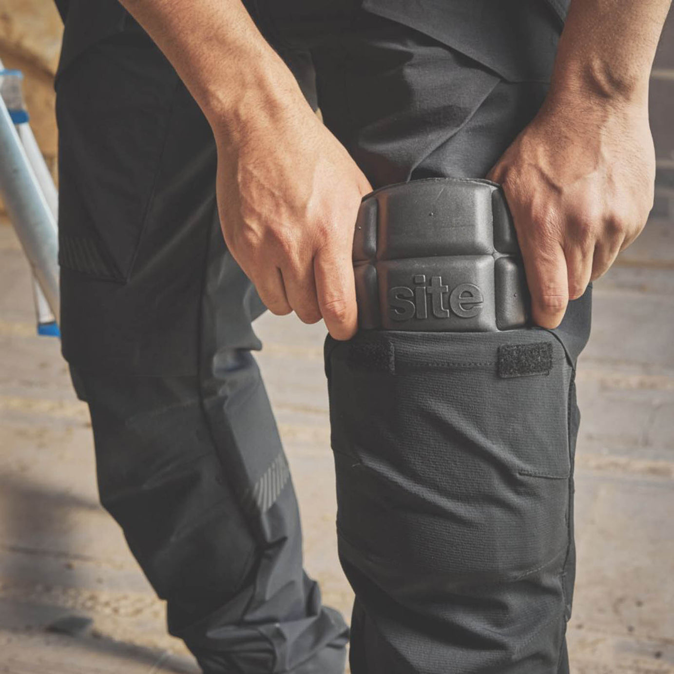 Site Varnik Stretch Work Trousers Black 38" W 32" L - Image 4