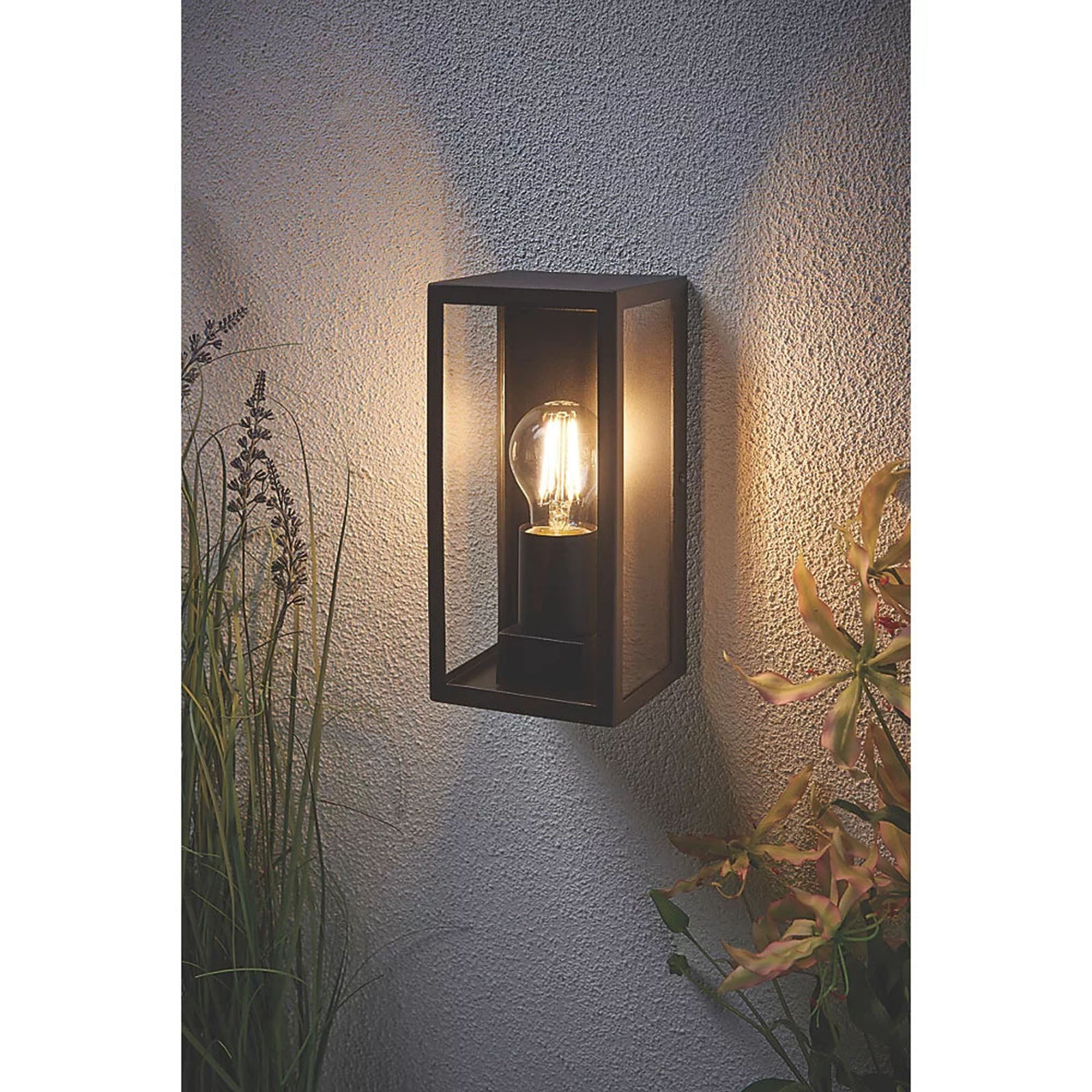 LAP Outdoor Lantern Breton 96603 Rectangular Frame 28W Tempered Glass Matt Black - Image 4