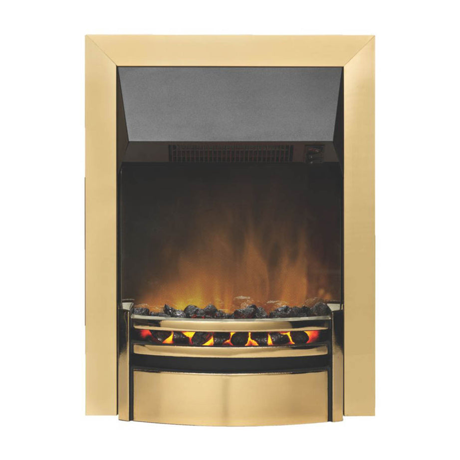 Dimplex Electric Fire 2kW Inset Brass Optiflame Coal Effect Fireplace Home - Image 1